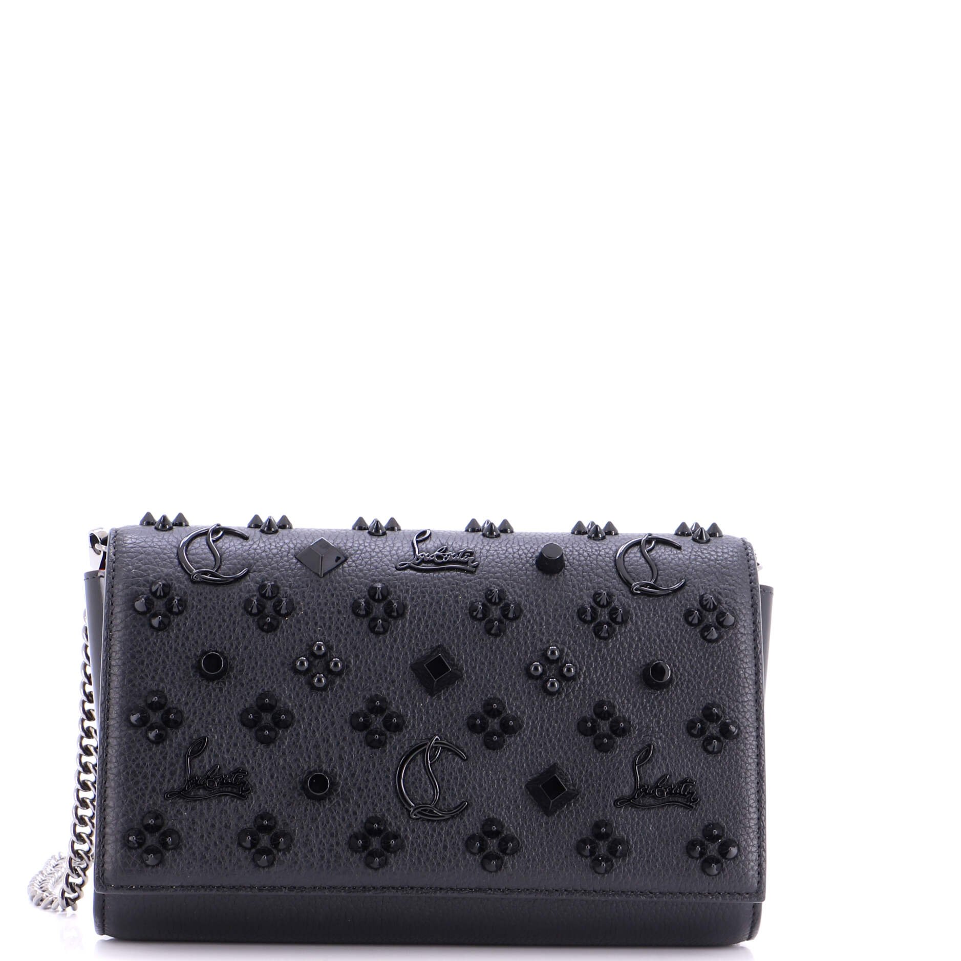 Christian Louboutin Paloma Clutch Embellished Leather Small