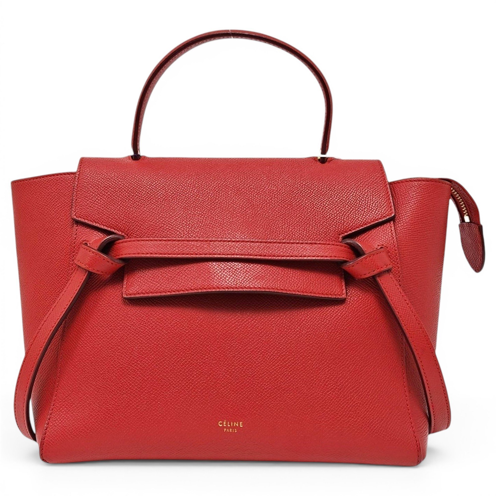 Belt leather handbag