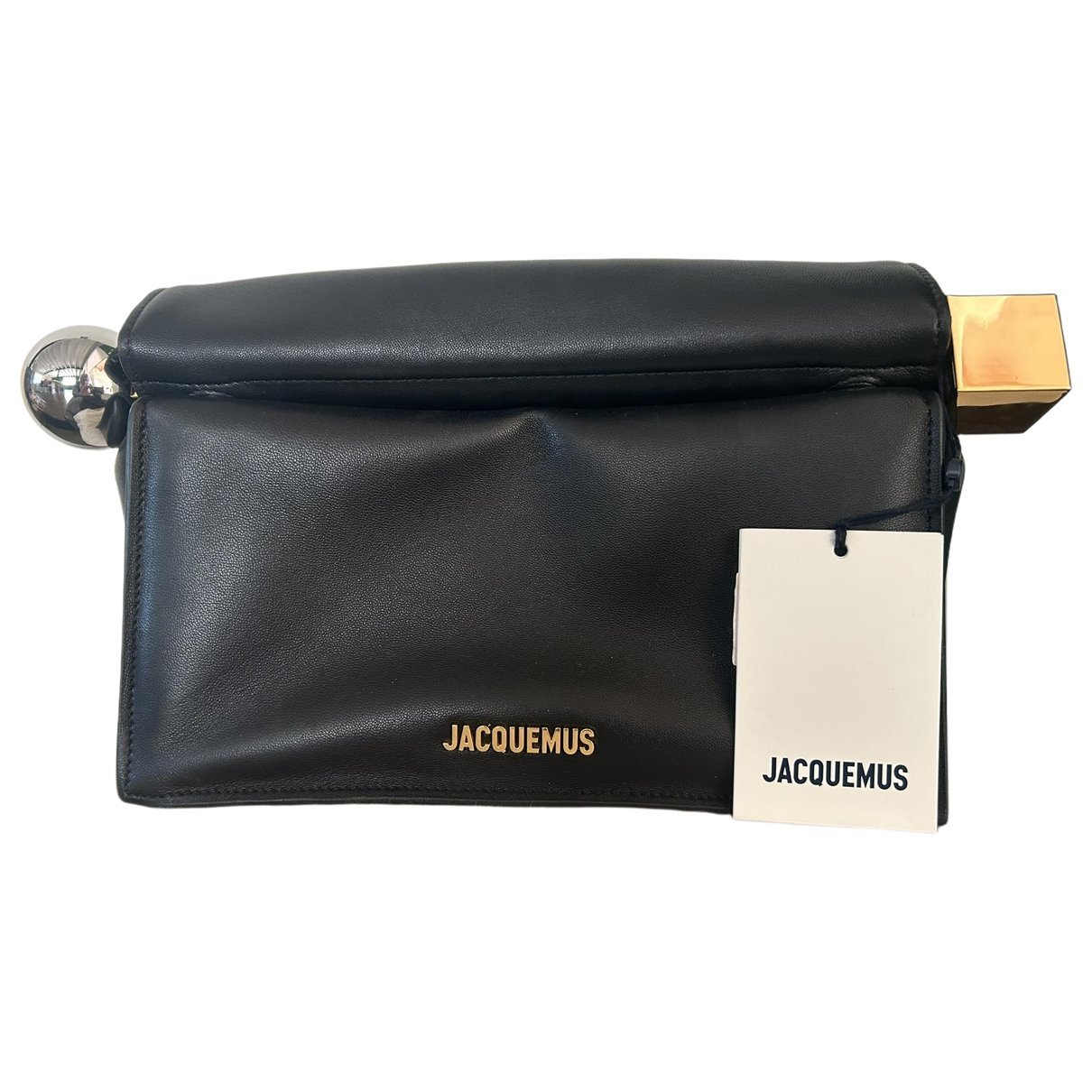 Jacquemus La Pochette Rond Carré leather clutch bag