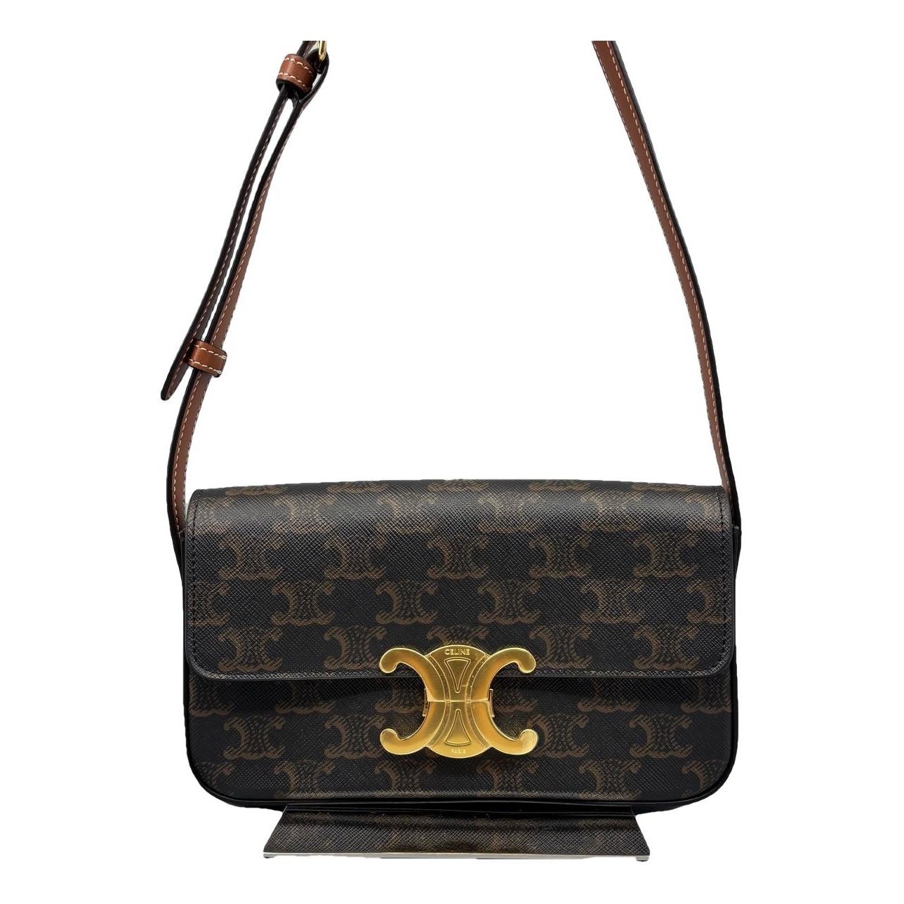 Triomphe Long leather handbag