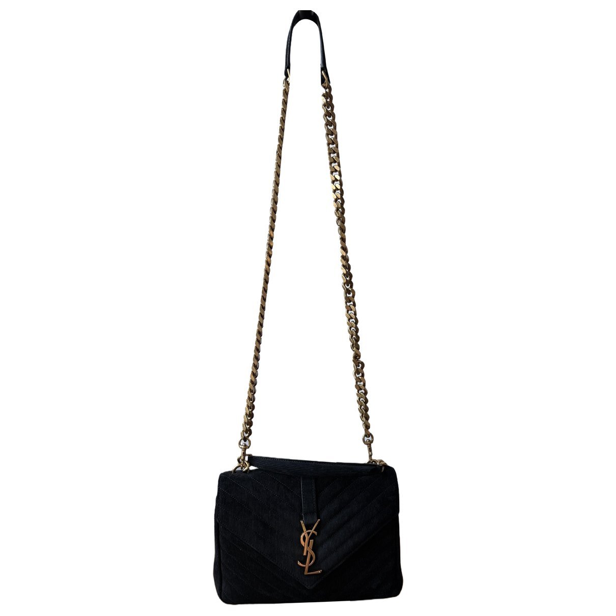 Collége monogramme velvet handbag