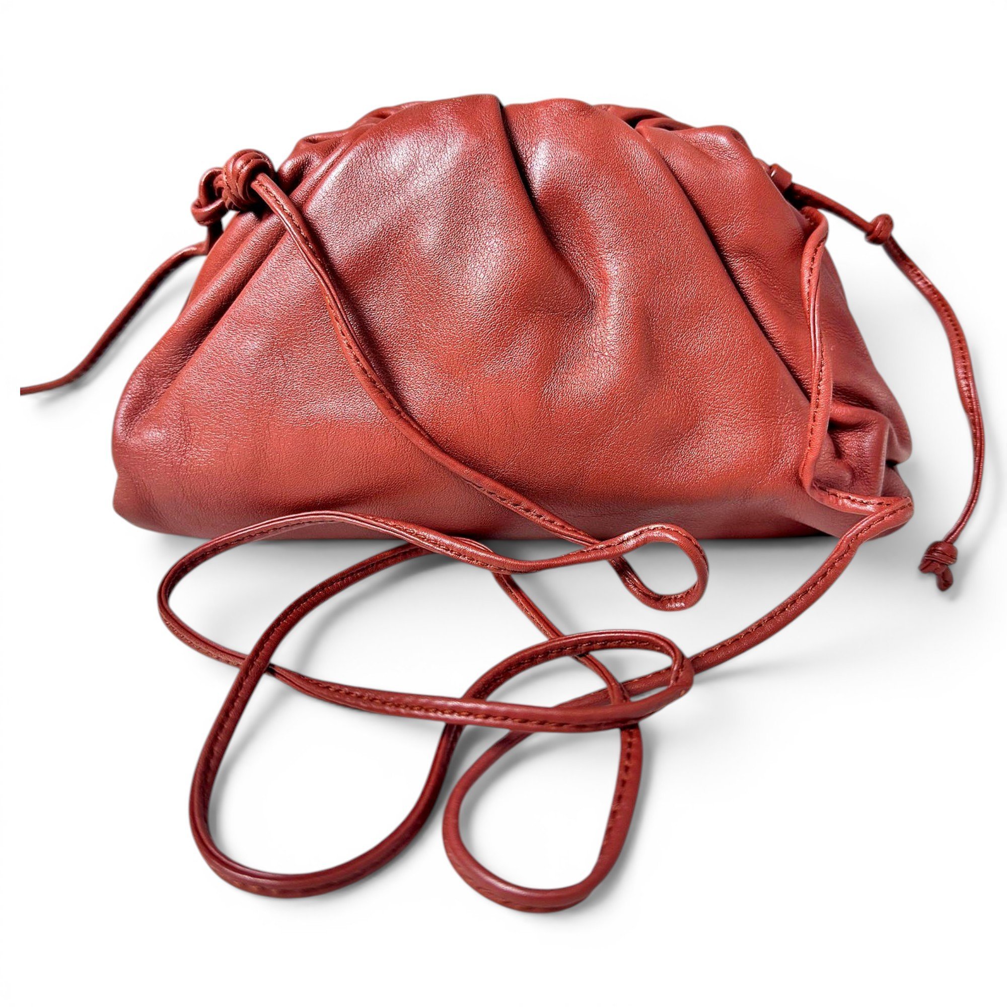 Pouch leather handbag