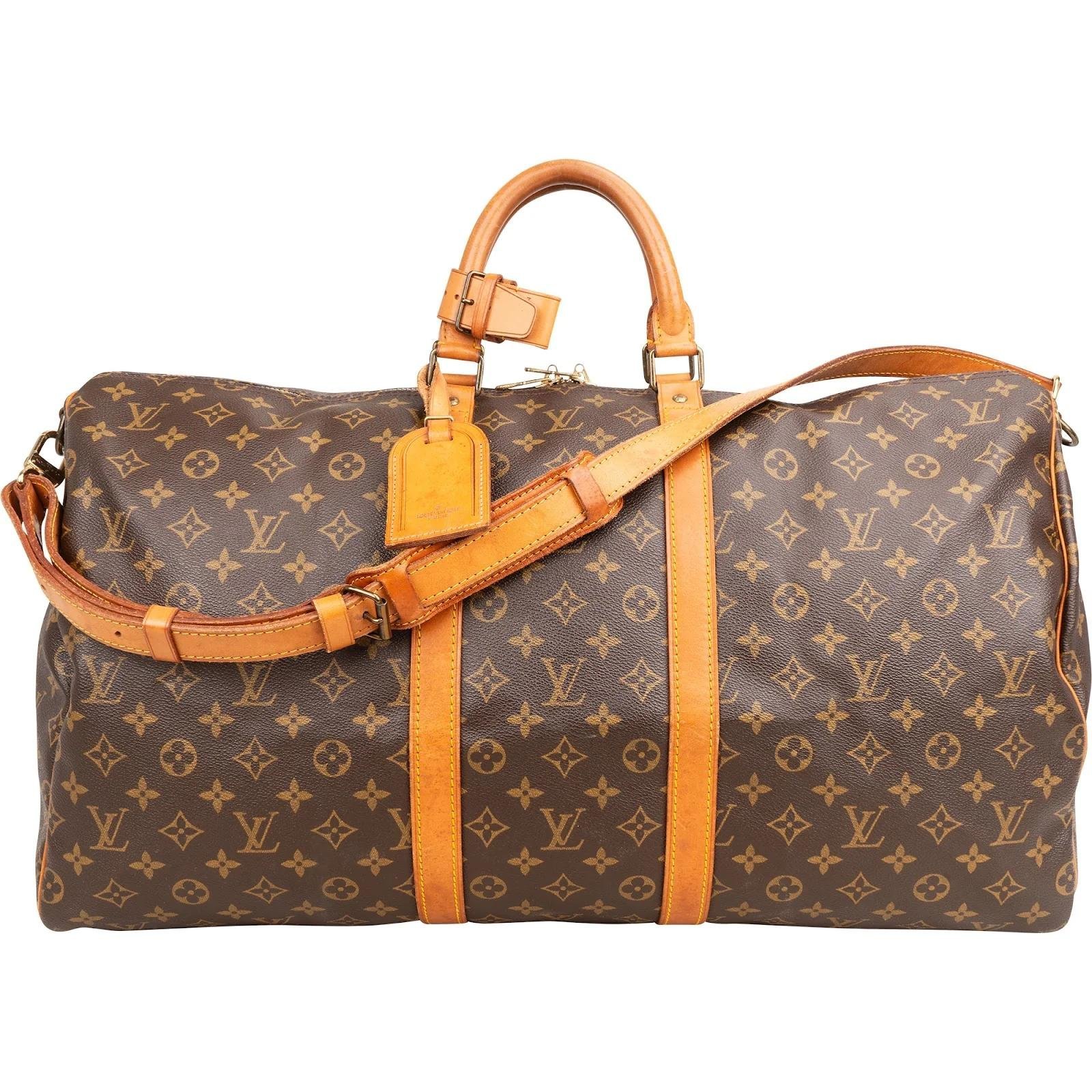 Keepall leather travel bag