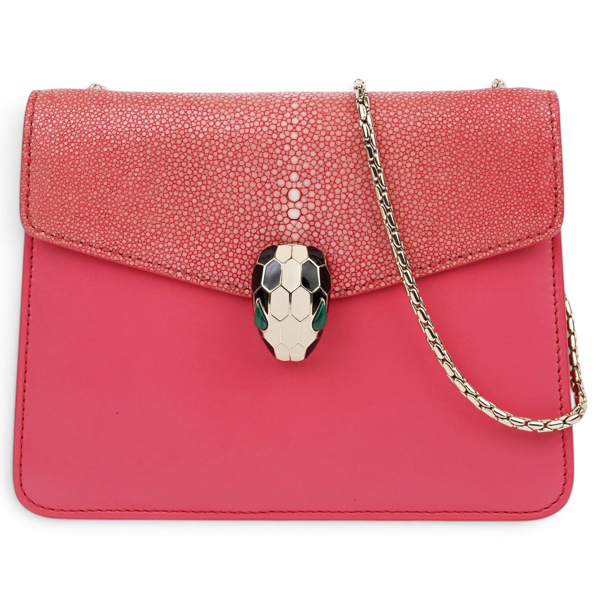 Serpenti leather handbag