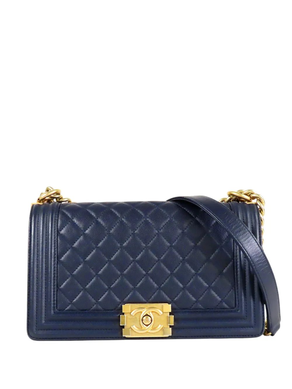2016-2017 Old Medium Quilted Lambskin Boy Flap crossbody bag