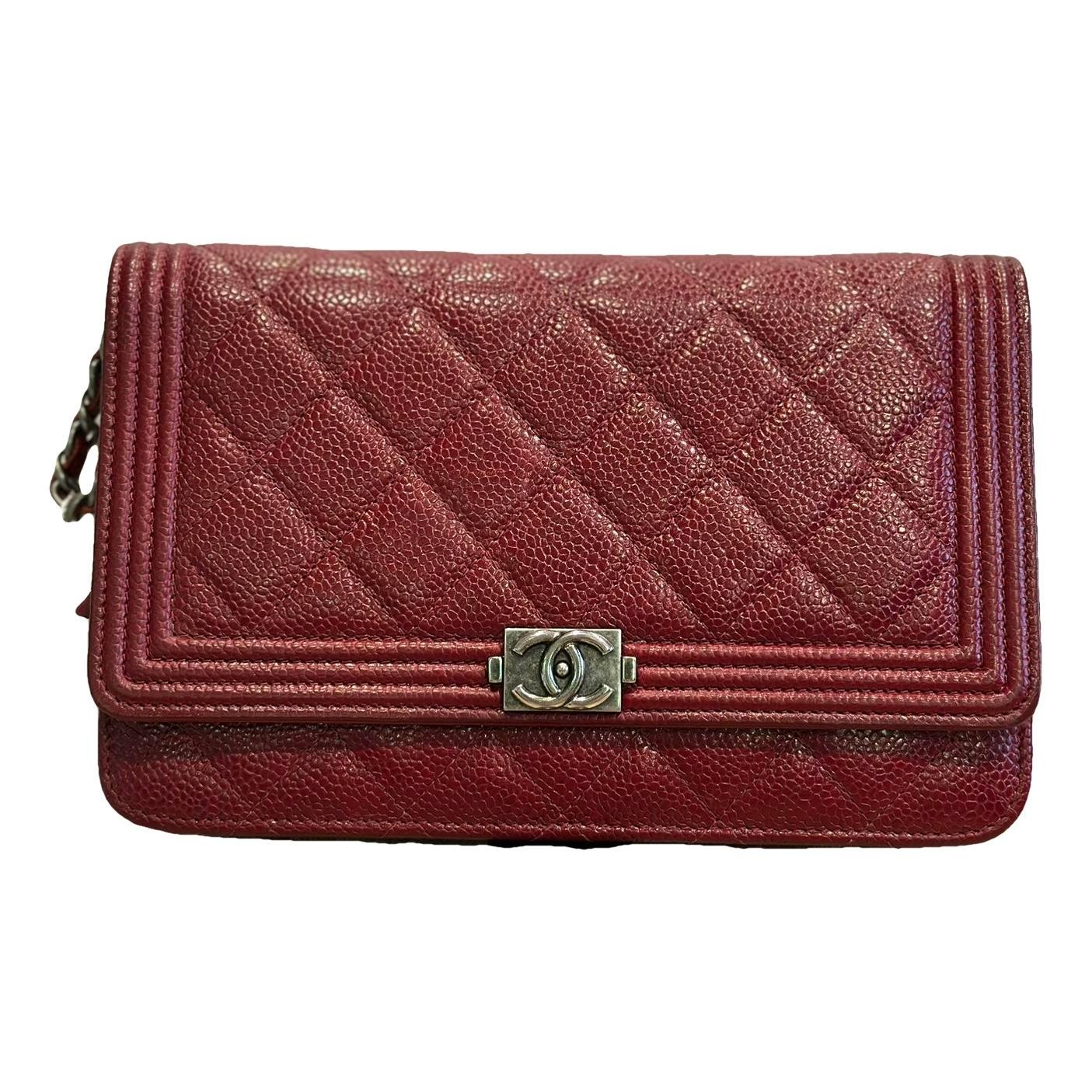 Wallet On Chain Boy leather crossbody bag
