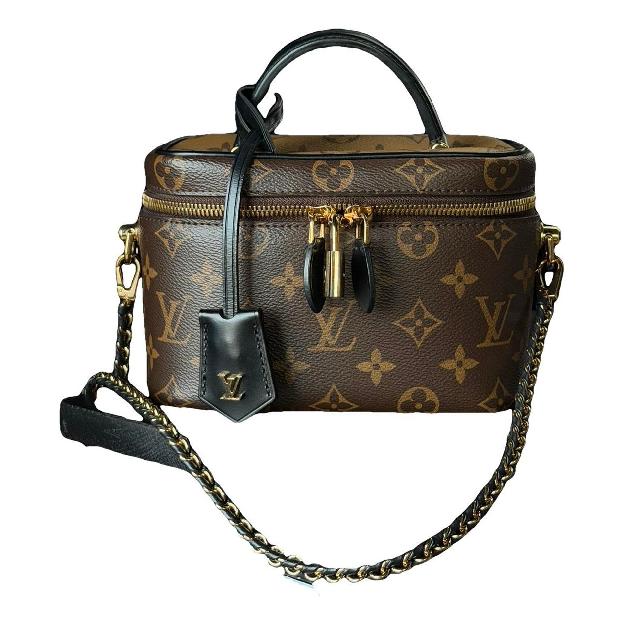 Vanity leather handbag