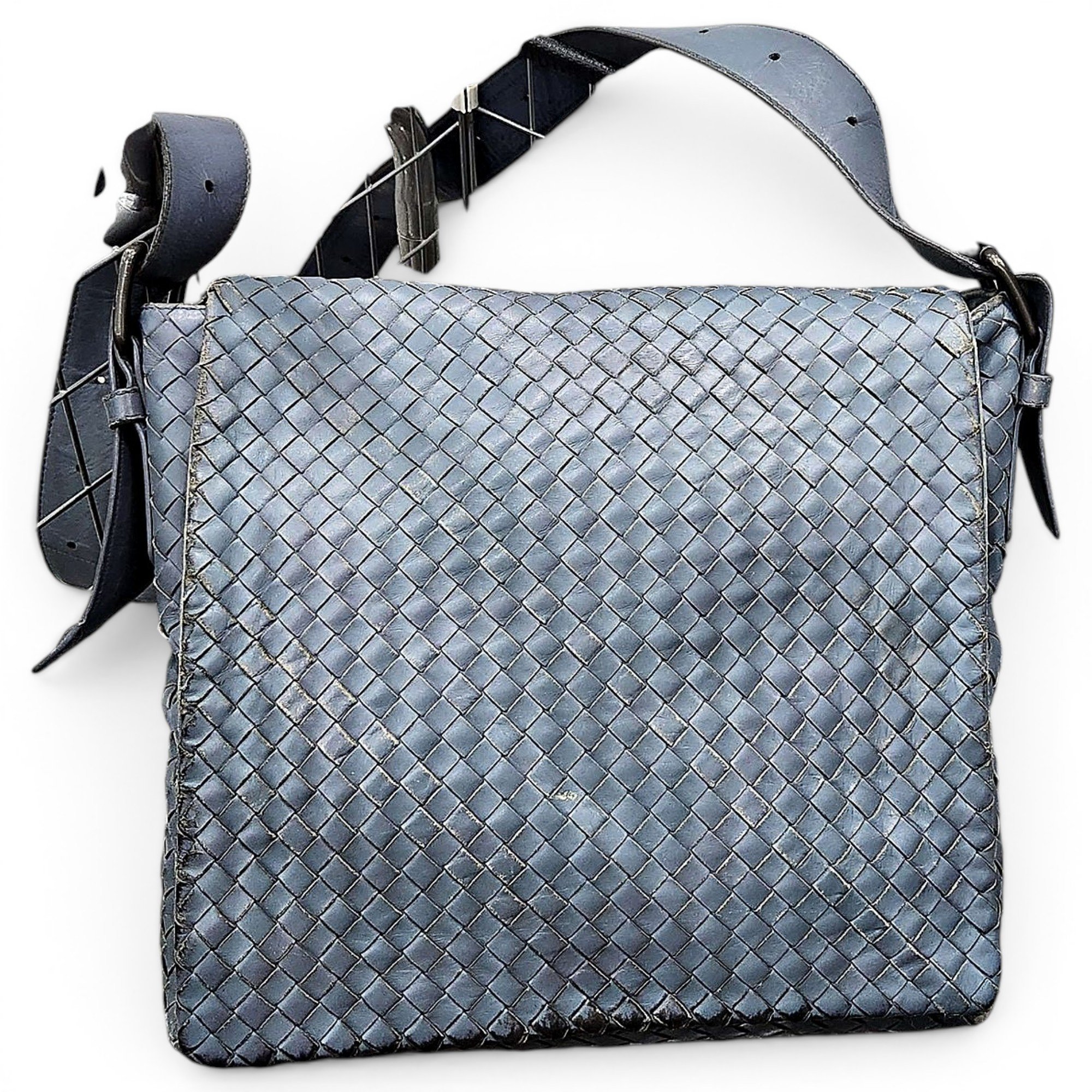 Snap leather crossbody bag