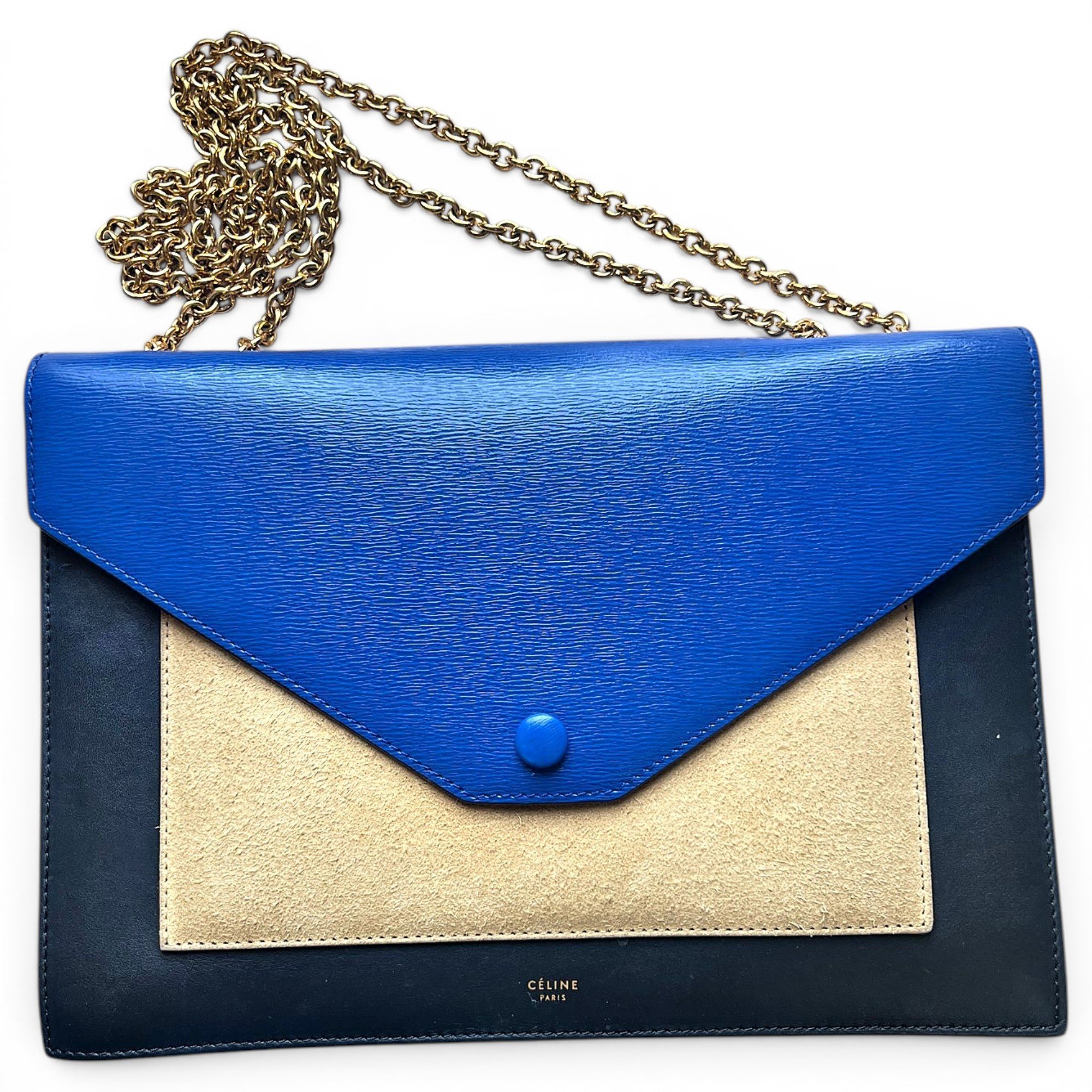 Pocket leather handbag