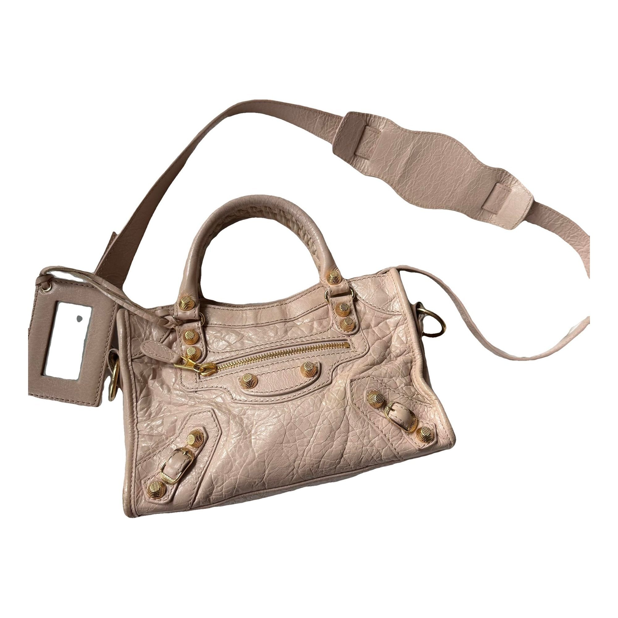 City leather handbag
