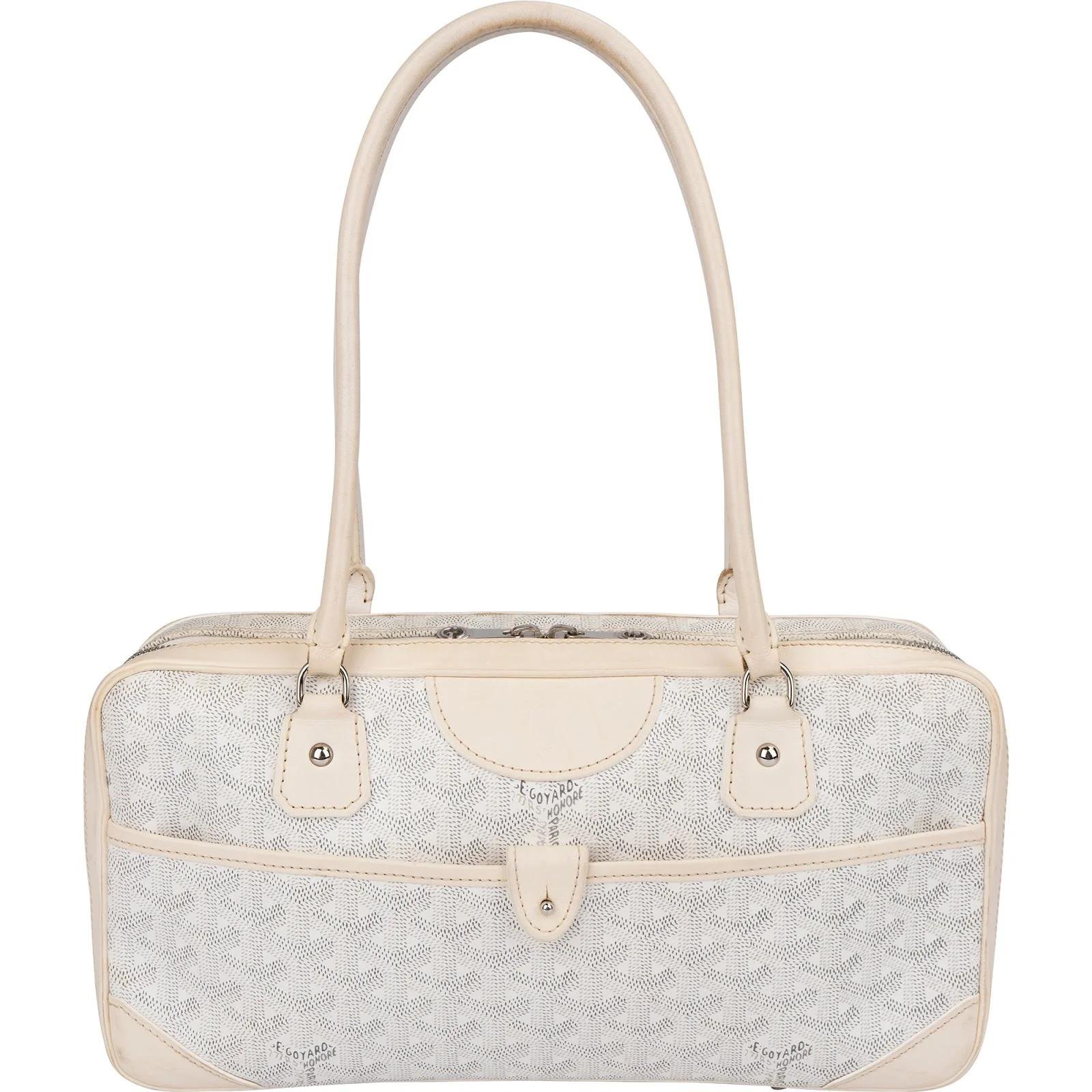Minaudiere Goyardine leather handbag