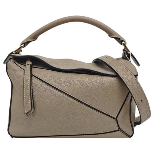 Puzzle leather handbag