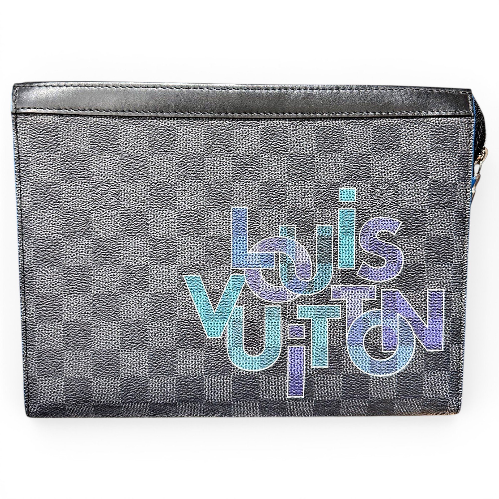 Leather clutch bag