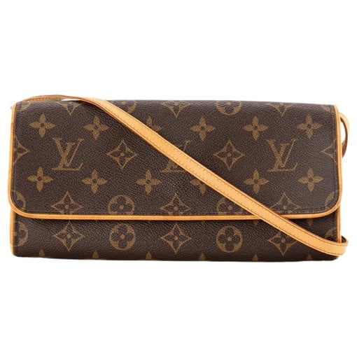 Twin leather crossbody bag