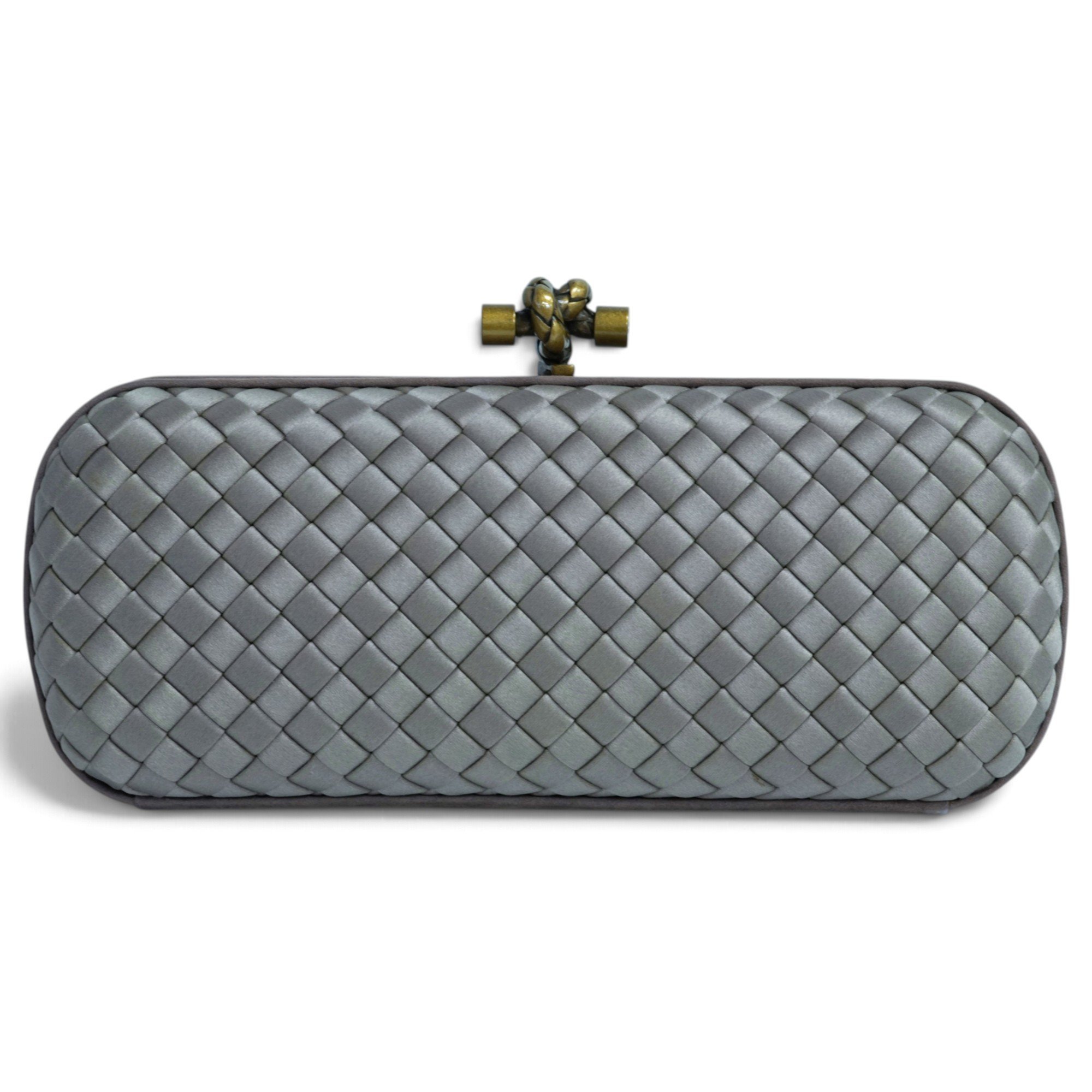 Pochette Knot silk clutch bag