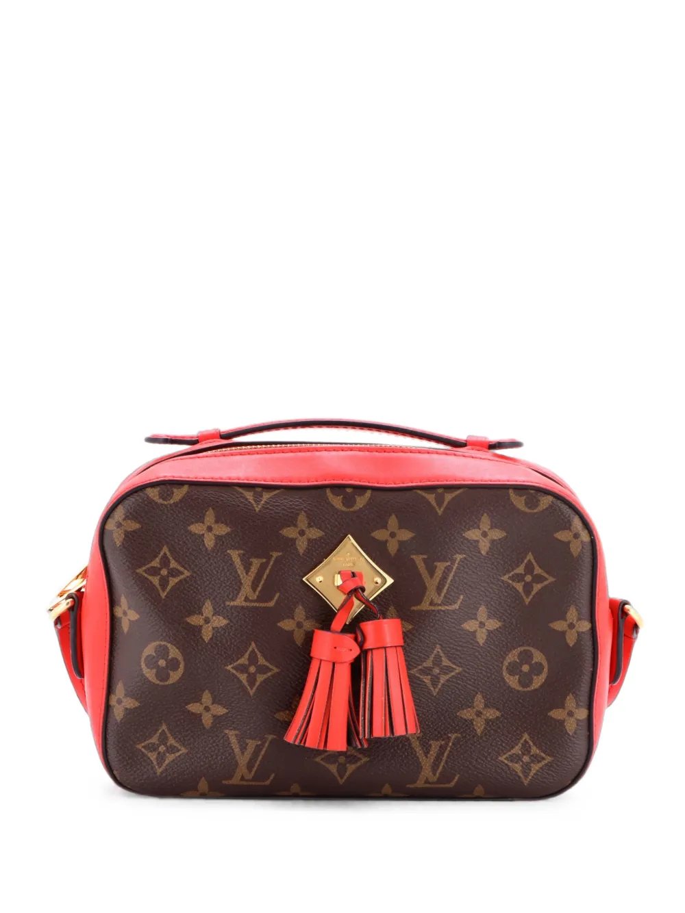 Saintonge Handbag Monogram Canvas with Leather crossbody bag