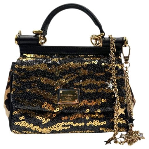 Dolce & Gabbana Sicily glitter crossbody bag
