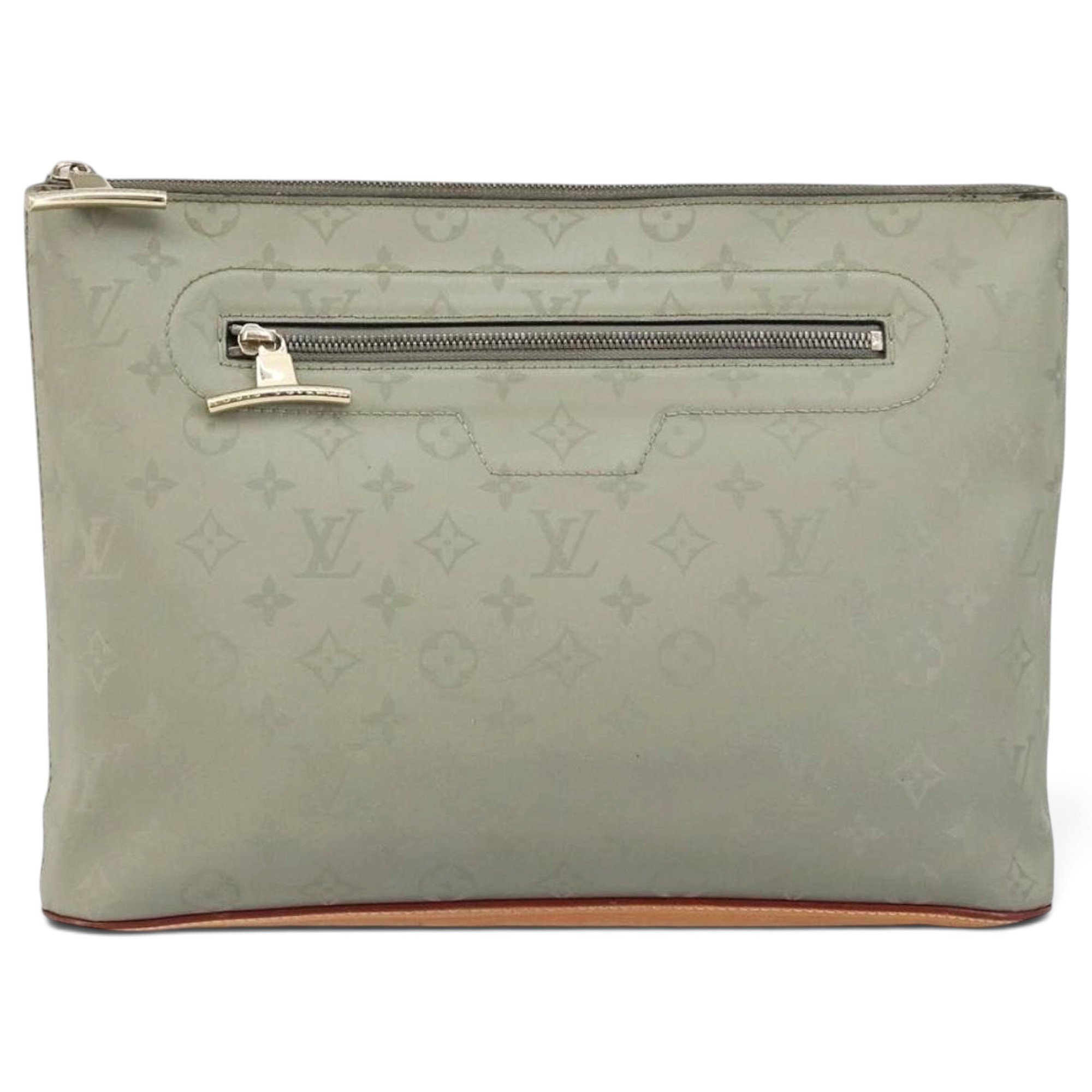 Leather clutch bag