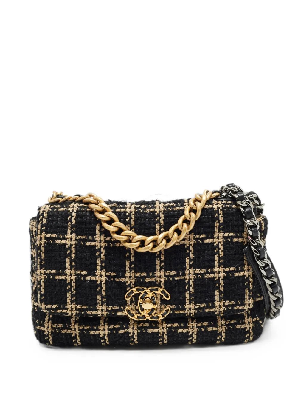 2021 19 CC turn-lock shoulder bag