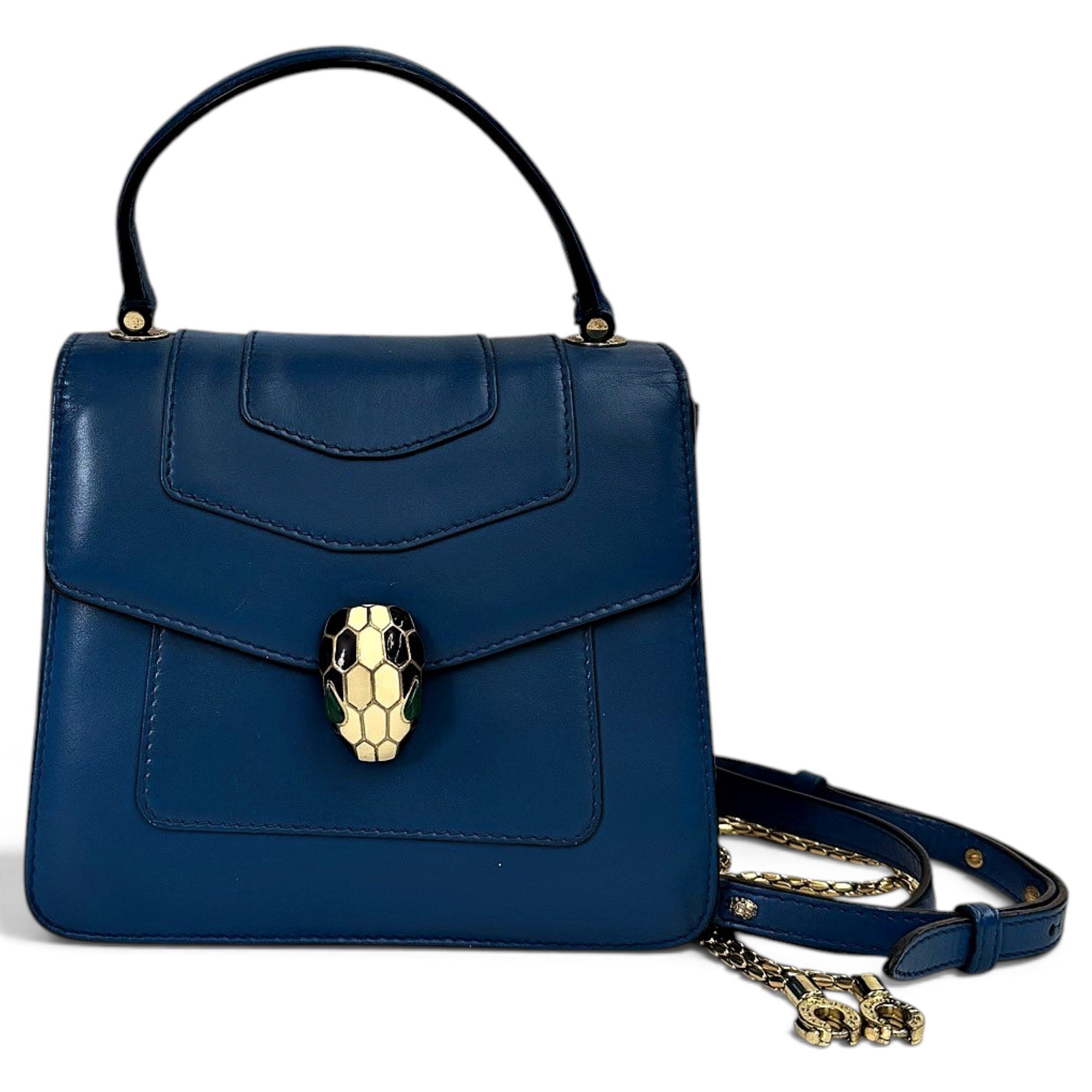 Serpenti leather handbag