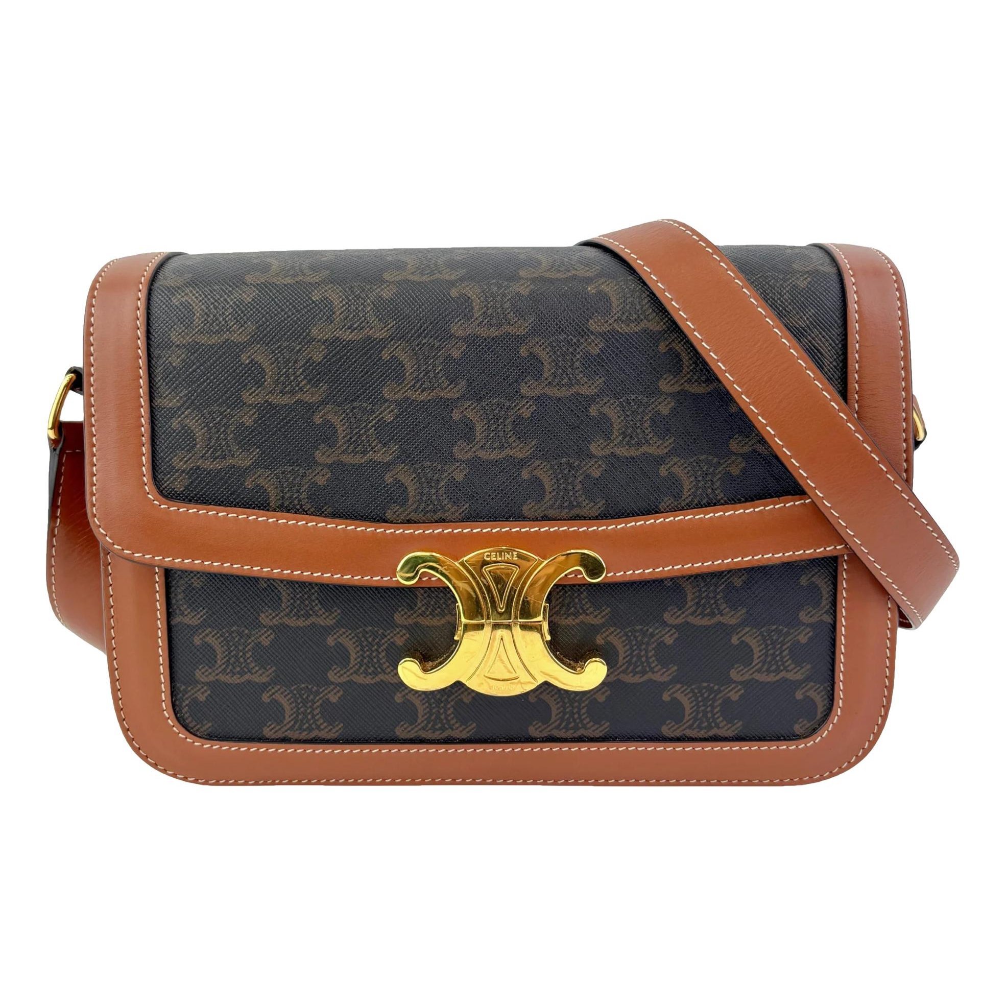Triomphe leather handbag