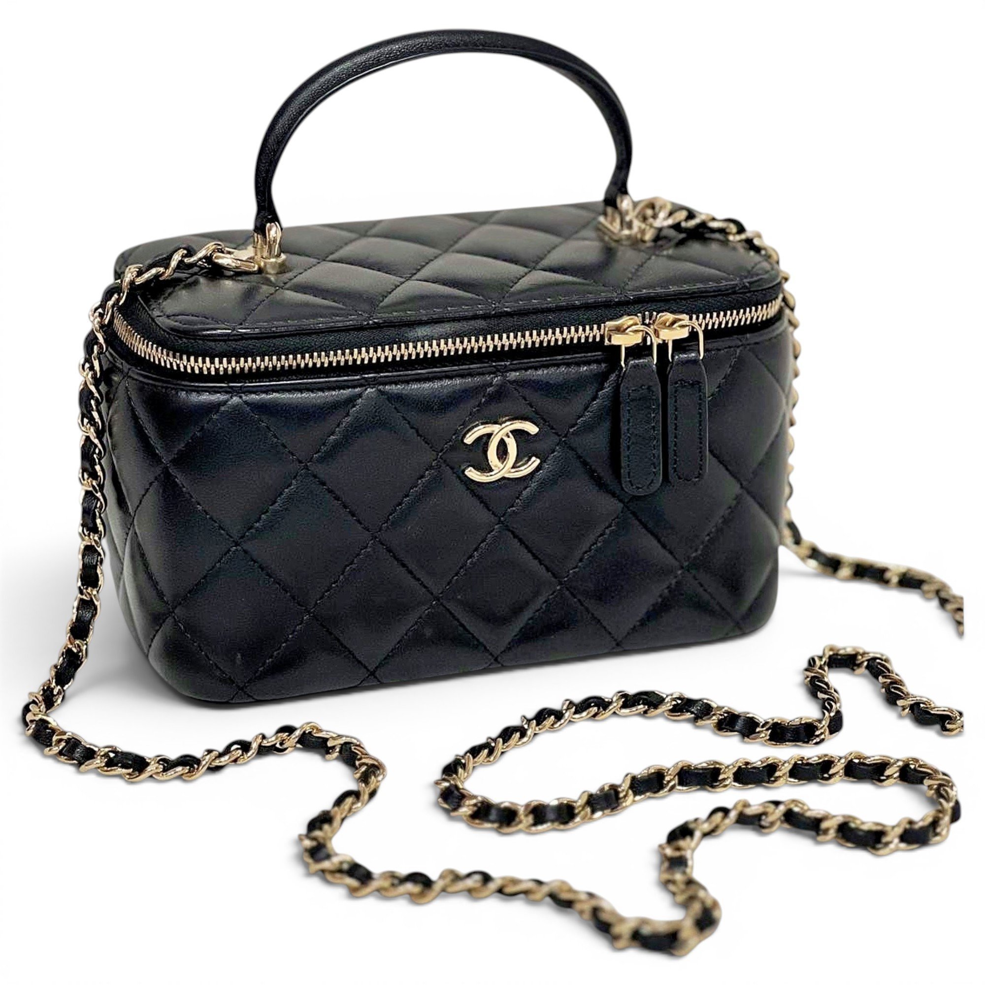 Trendy CC Vanity leather handbag