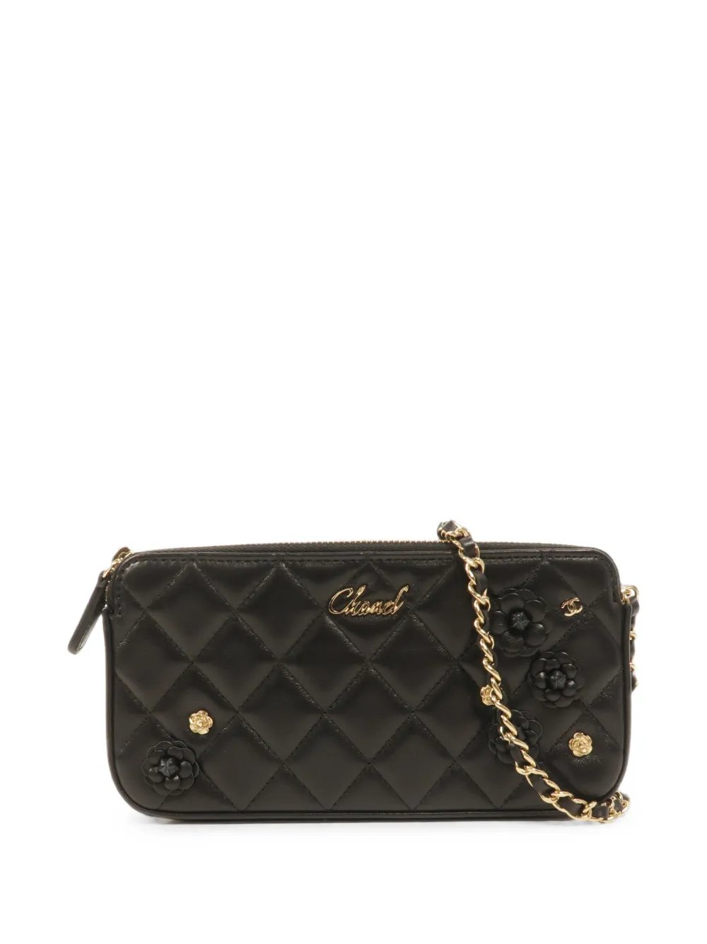Matelassé Camellia shoulder bag
