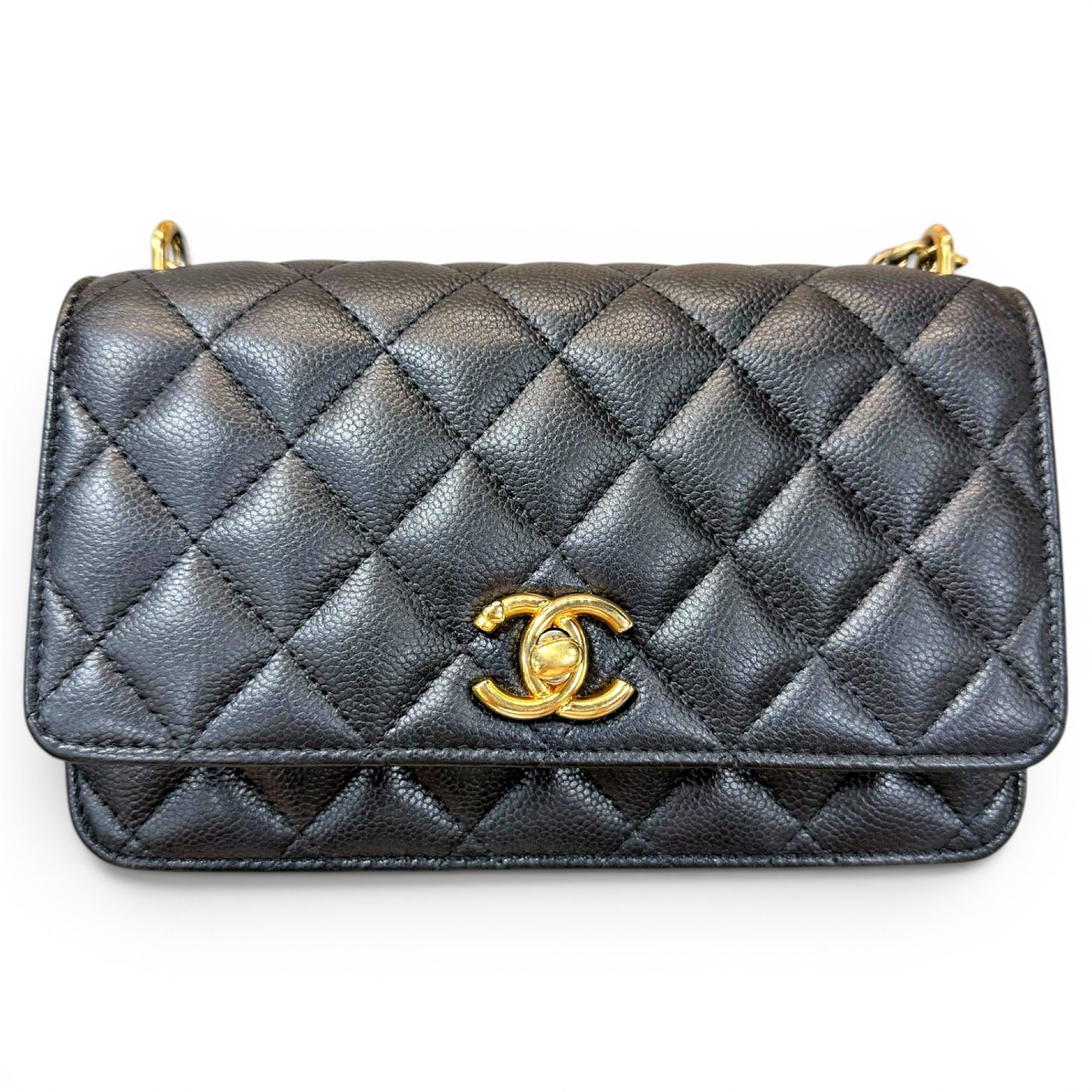 Wallet On Chain leather handbag