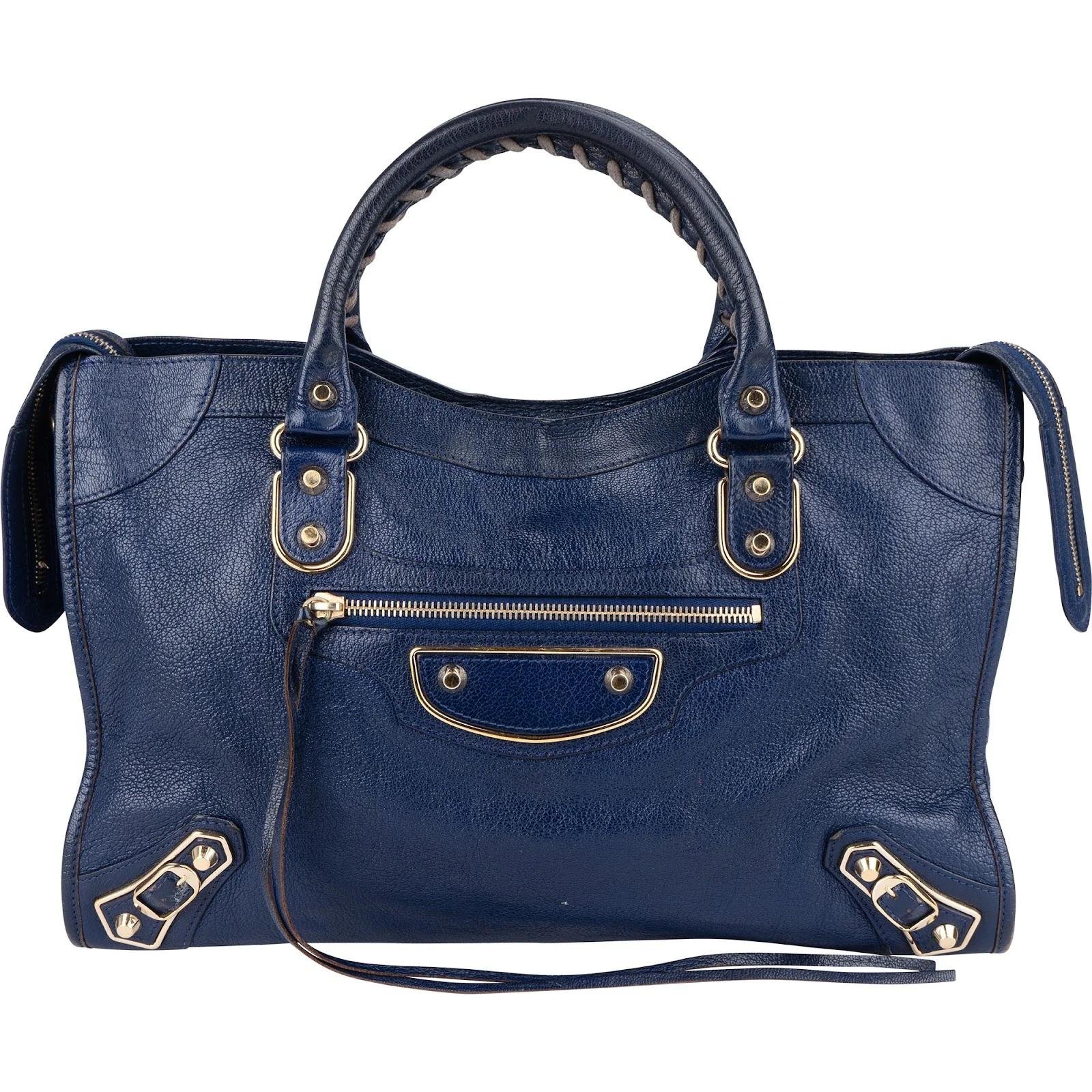 City leather handbag