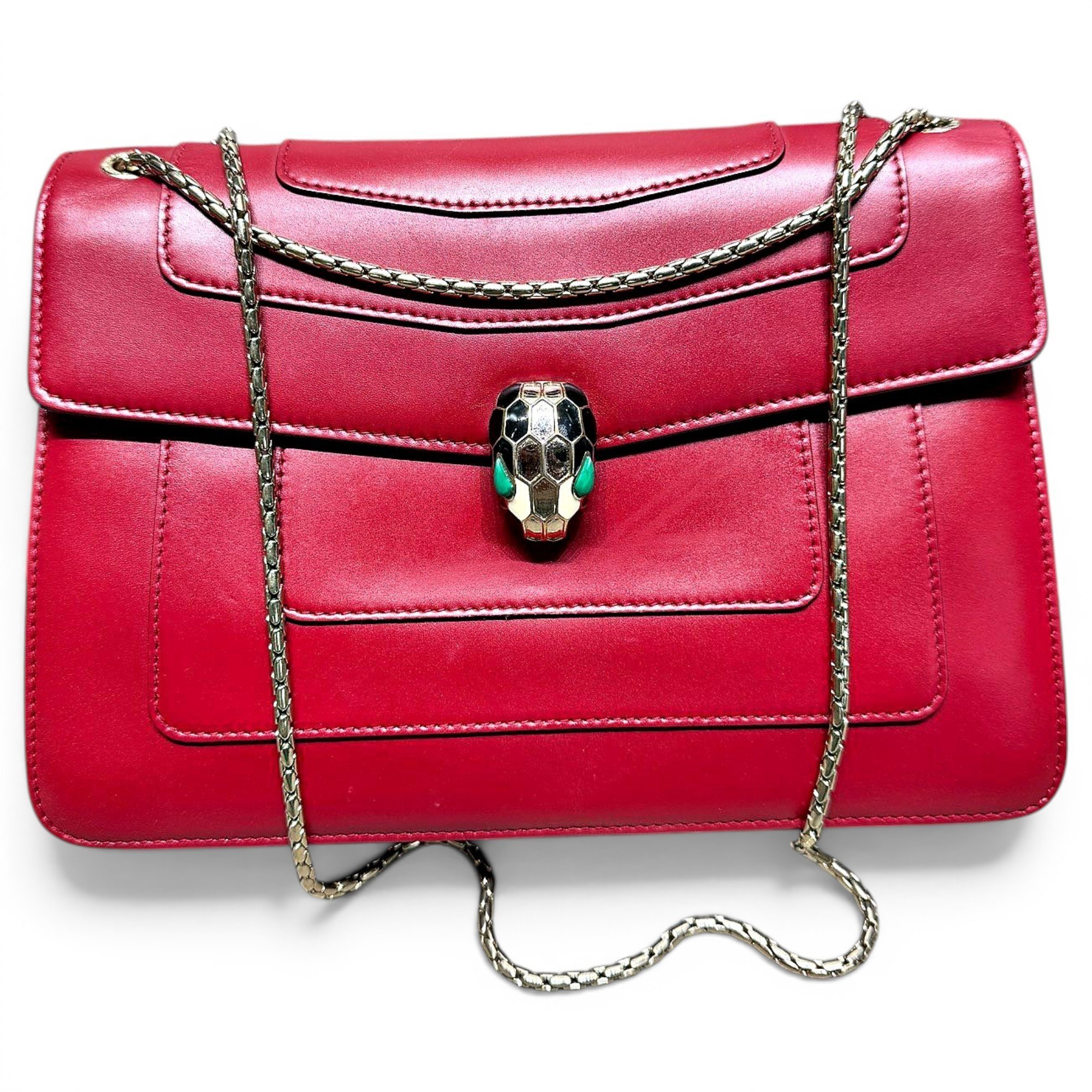 Serpenti leather handbag