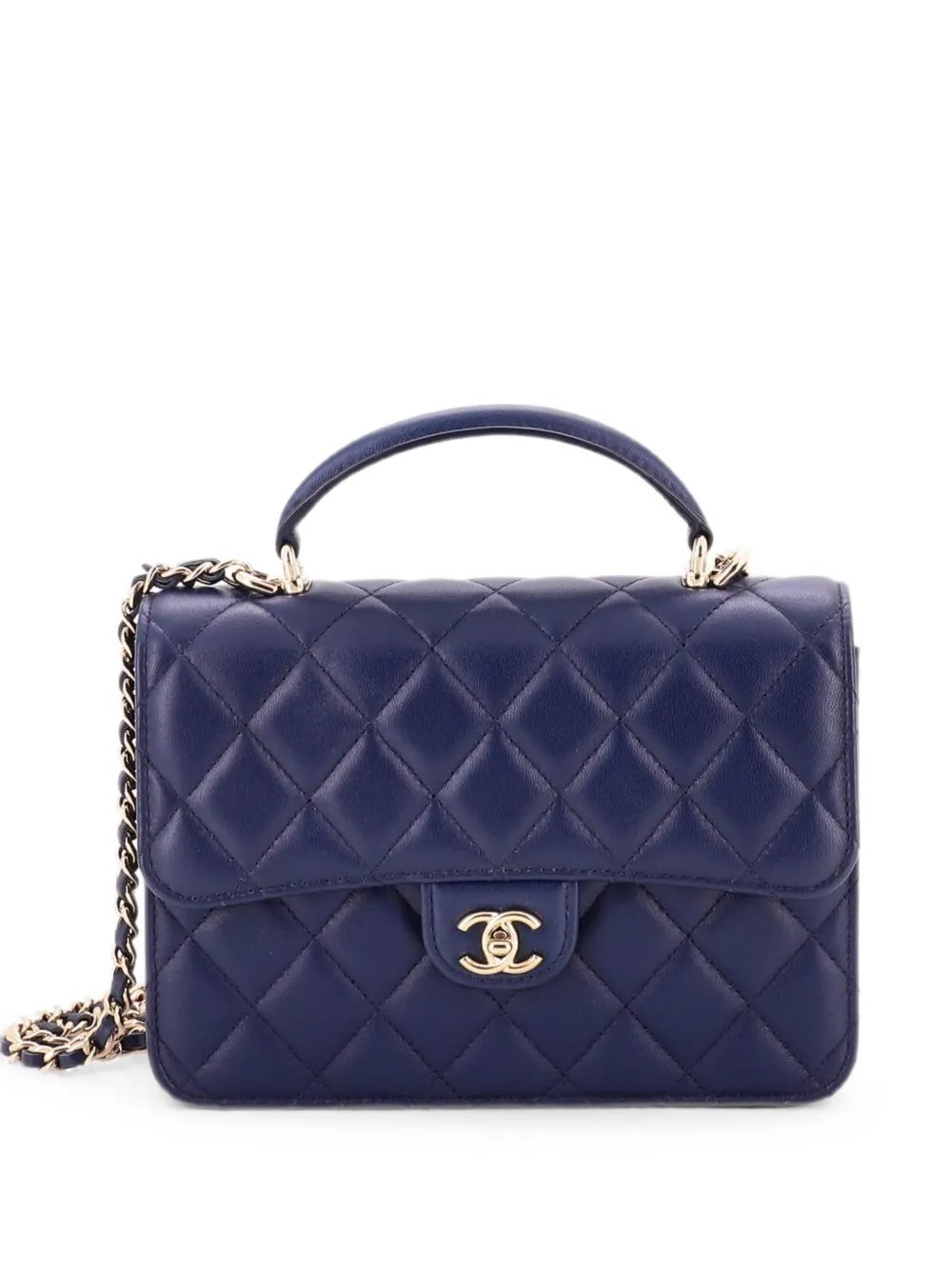 CC Top Handle Quilted Lambskin Small backpack