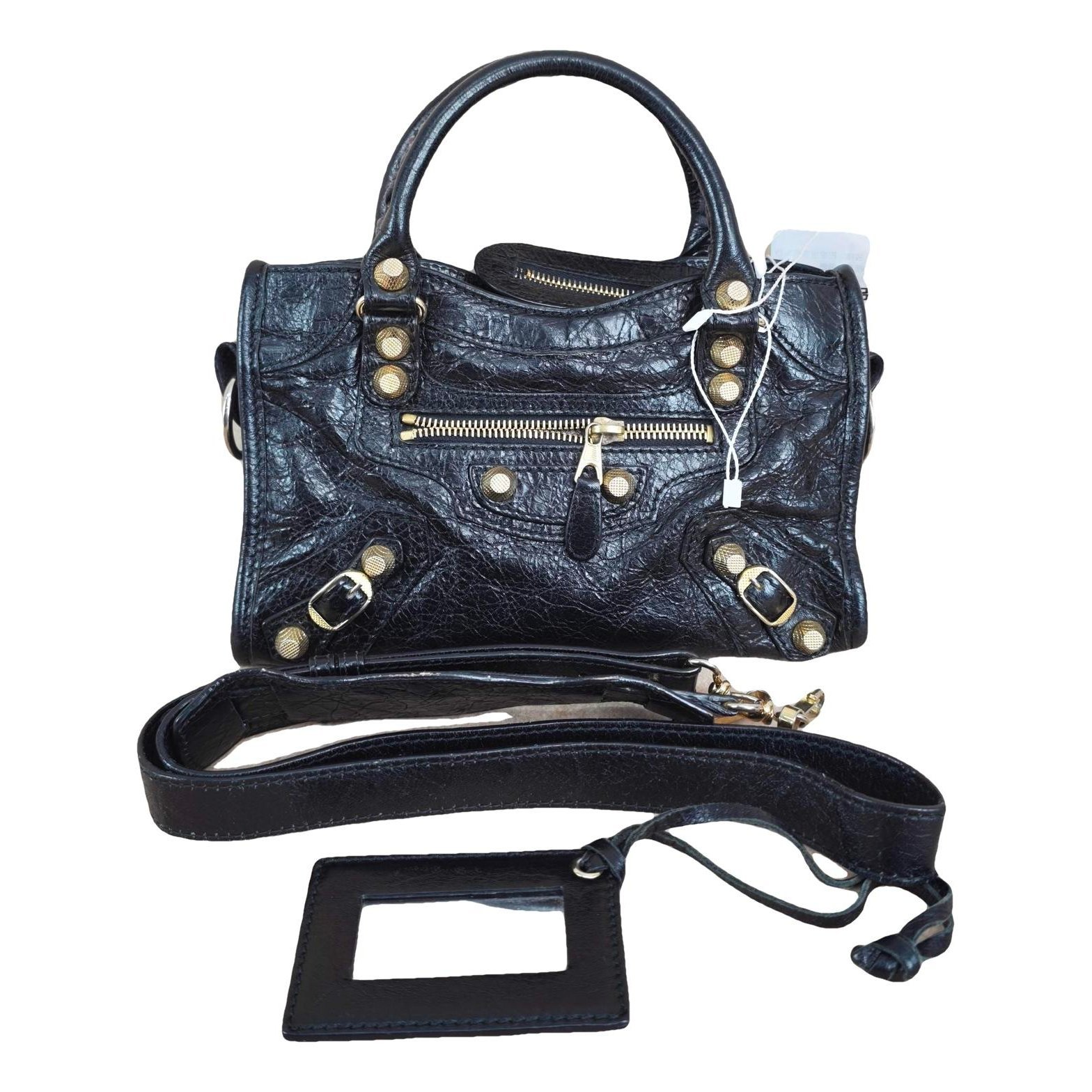 City leather handbag