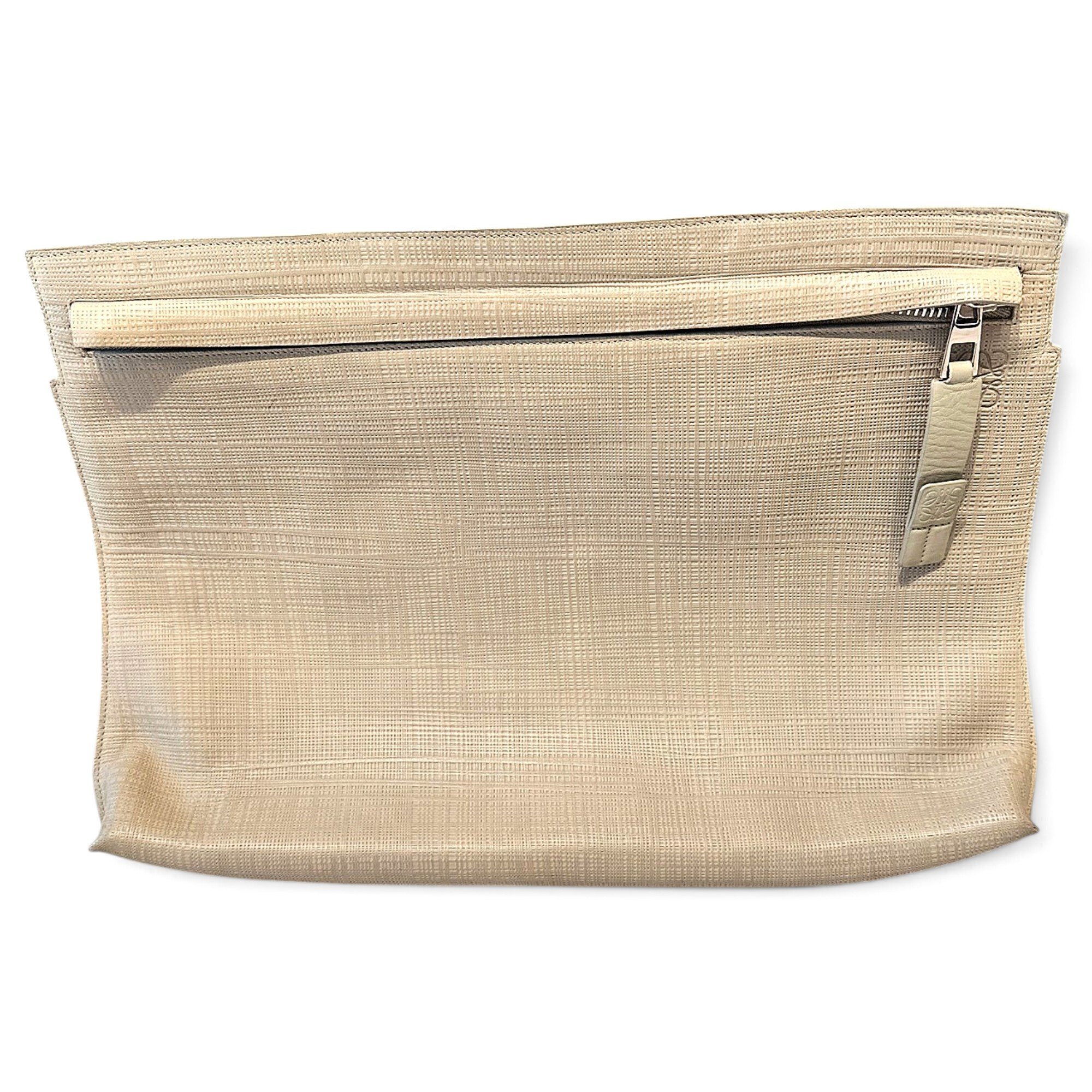 T Pouch leather clutch bag