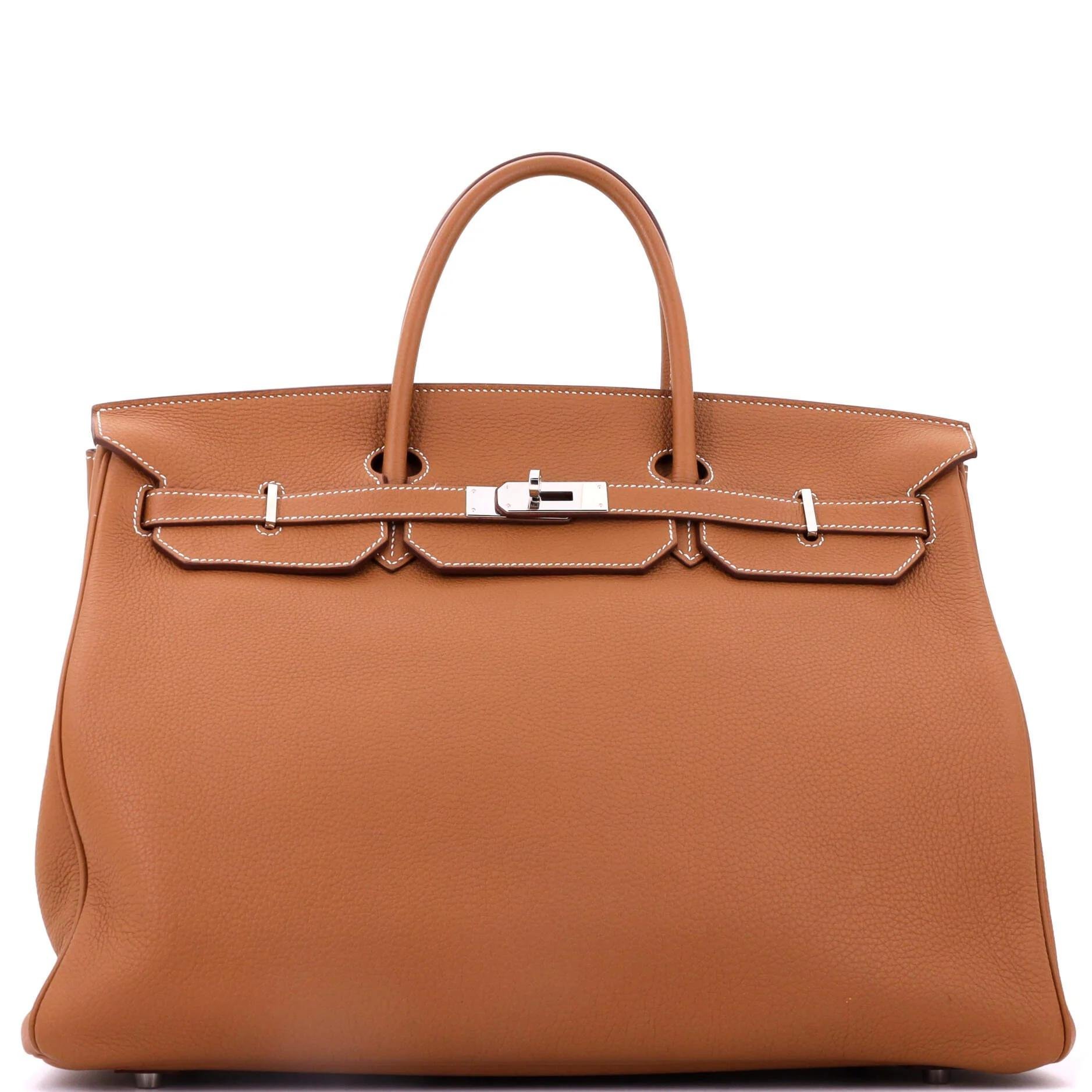 Hermes Birkin 40 Handbag Gold Togo Leather 2023