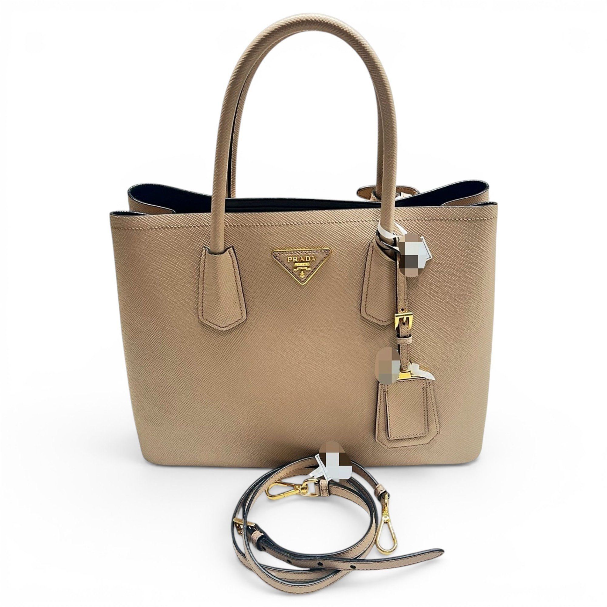 Double leather tote