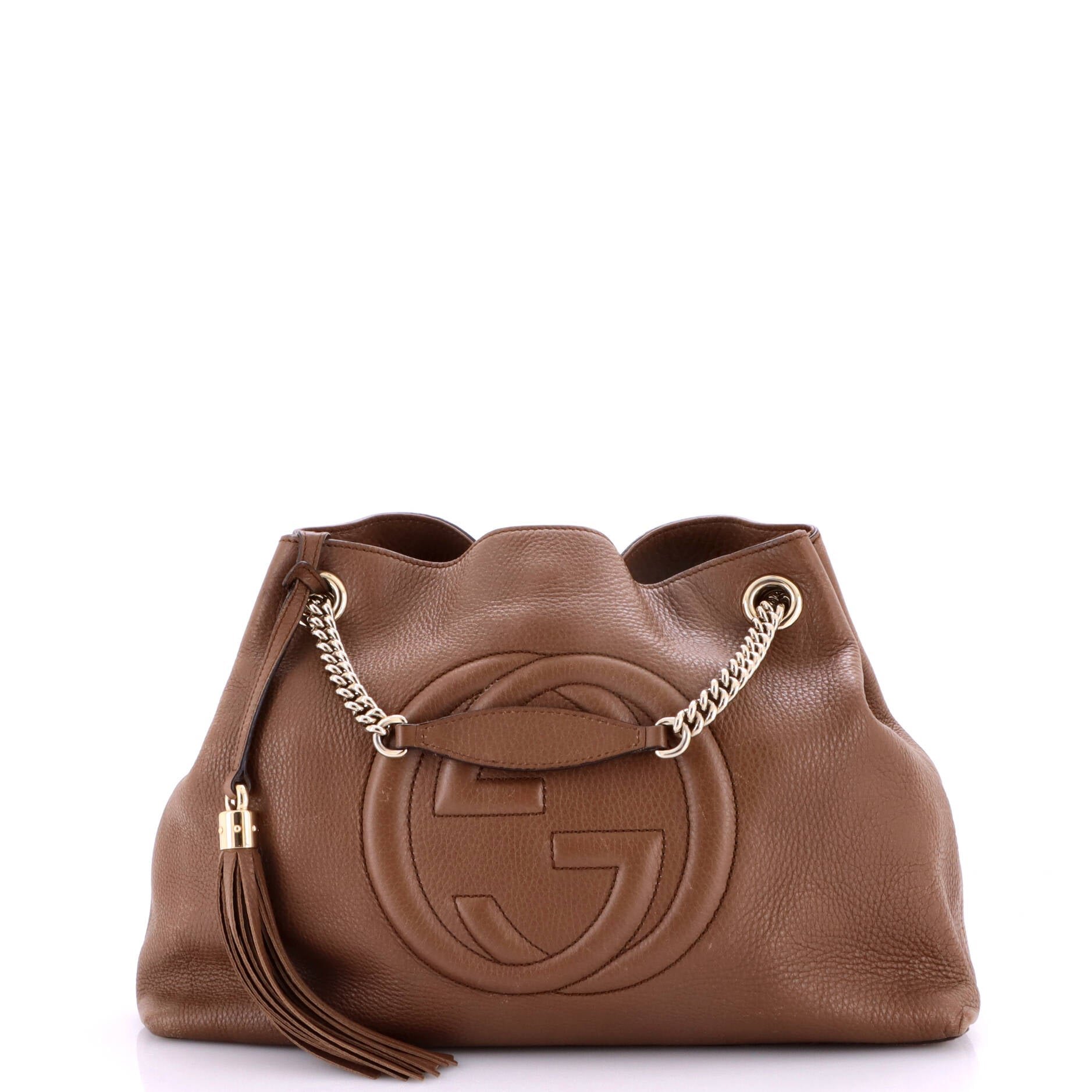 Soho Chain Strap Shoulder Bag Leather Medium