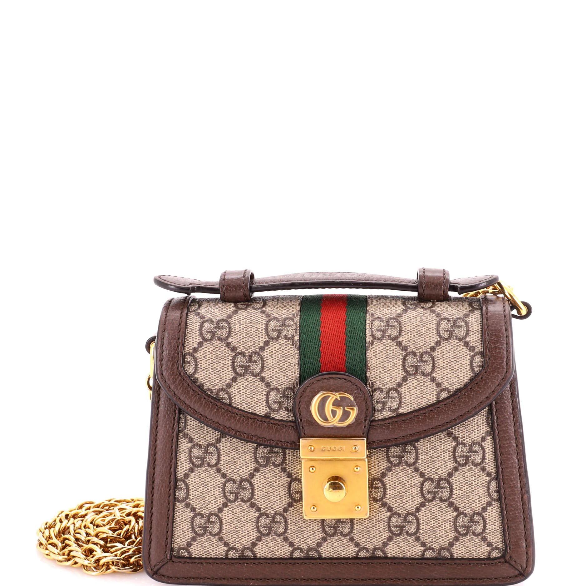 Ophidia Flap Top Handle Bag GG Coated Canvas Mini