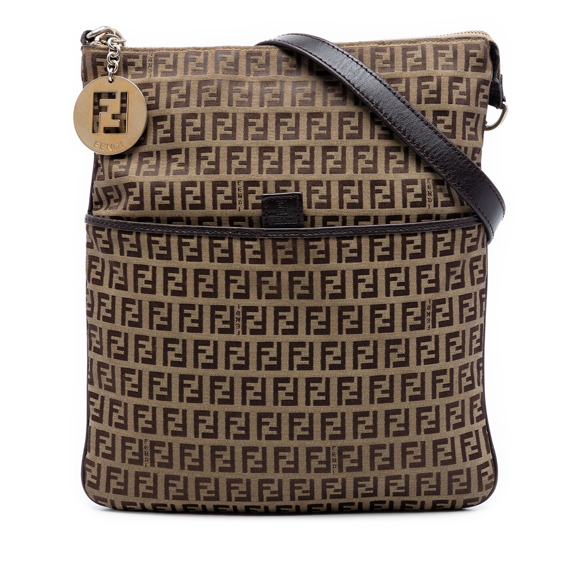 Pocket leather handbag