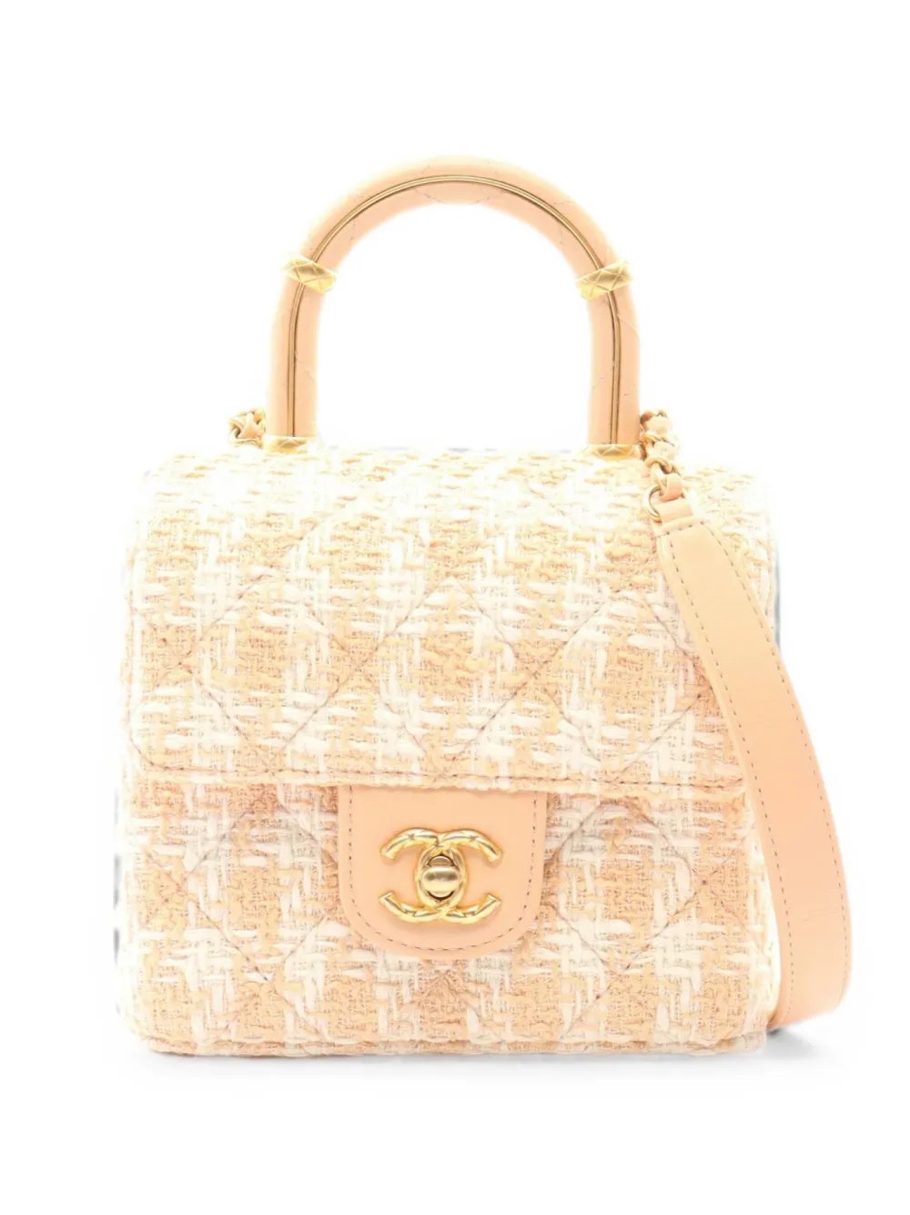 2021s mini Flap tweed-design shoulder bag