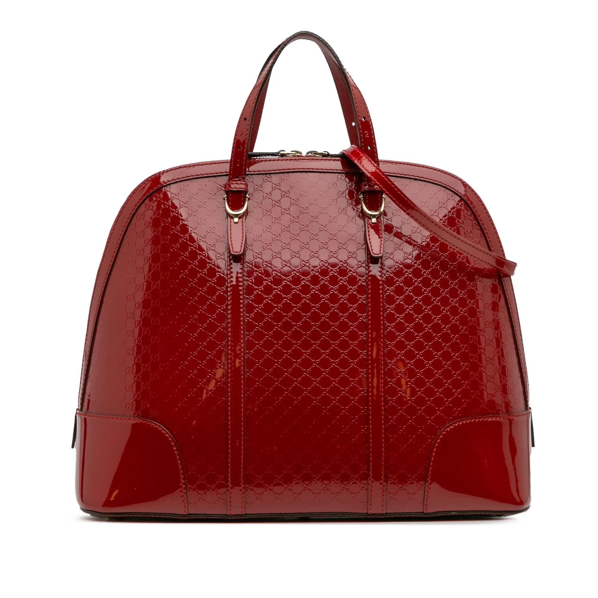 Dôme patent leather handbag