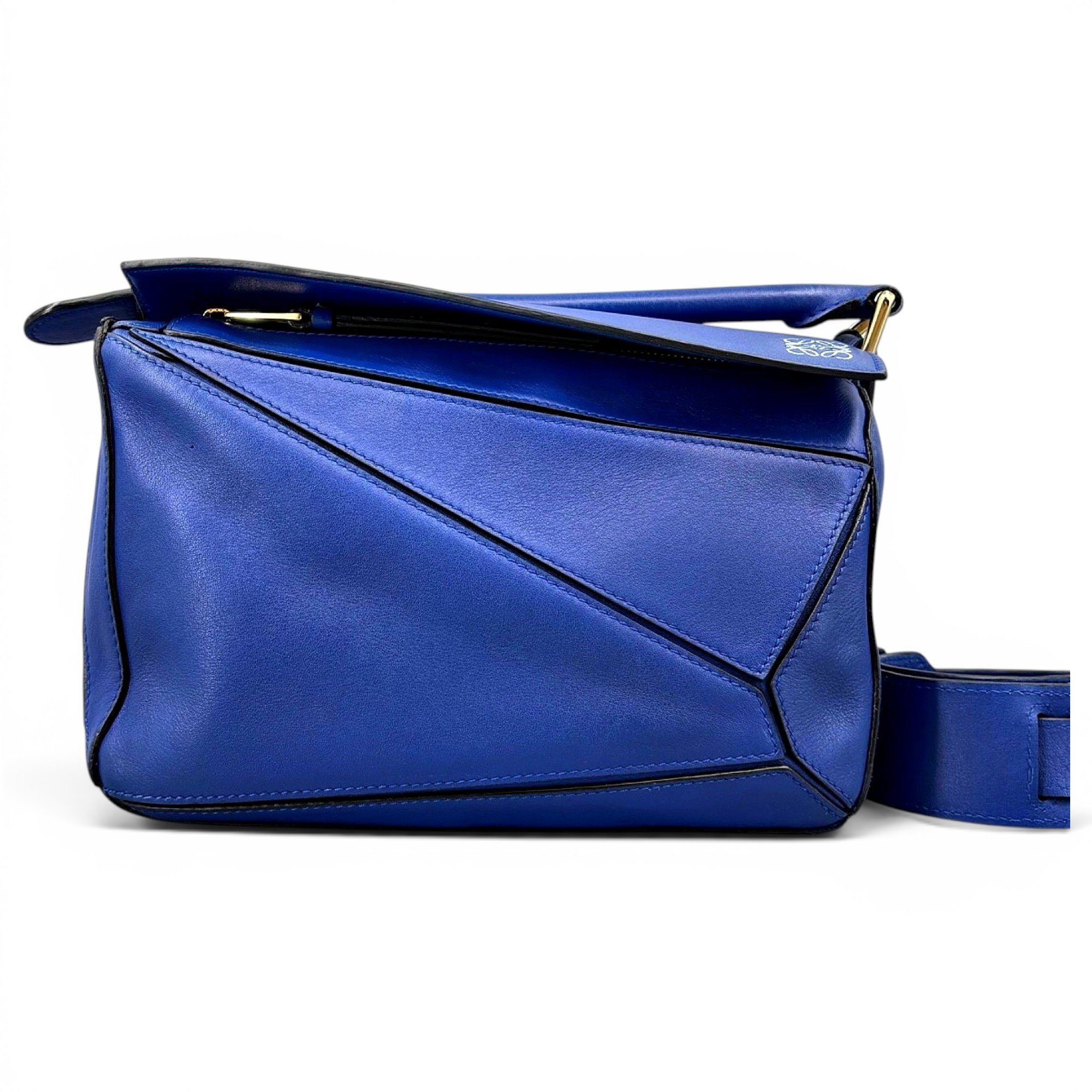 Puzzle leather handbag