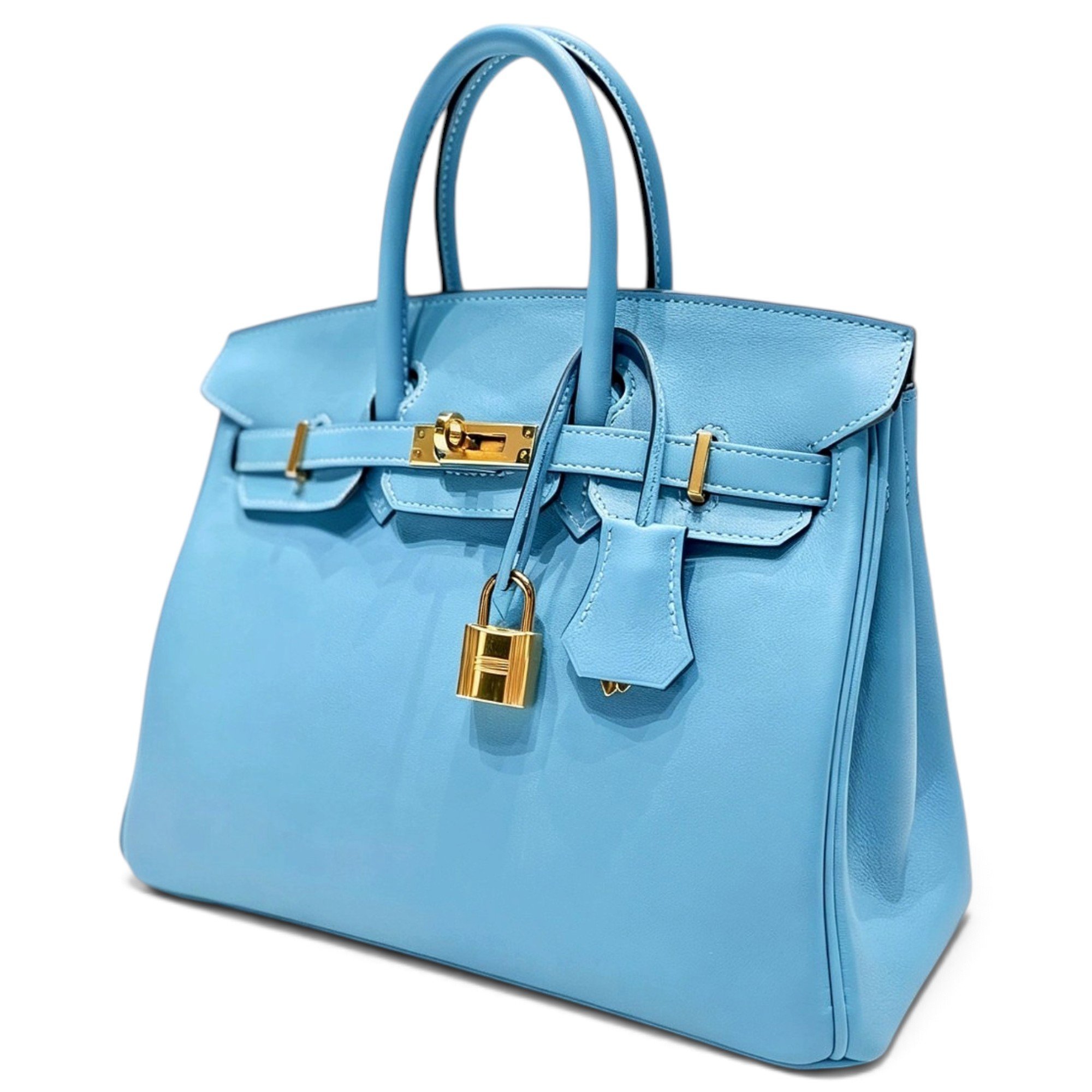 Hermes Birkin 25 Handbag Bleu Du Nord Swift Leather 2018