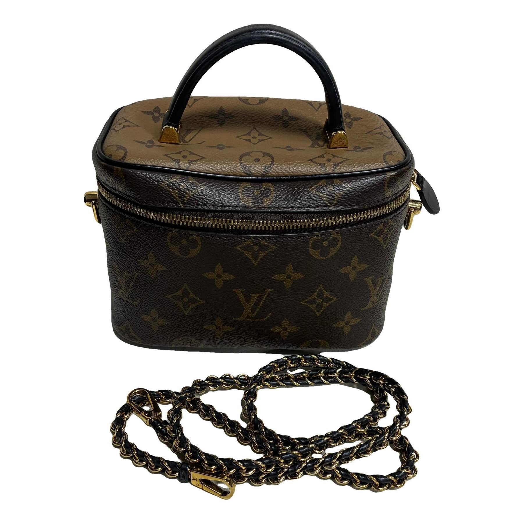 Vanity leather handbag