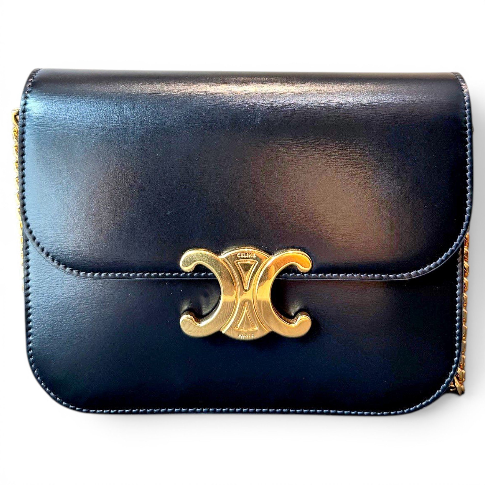 Triomphe leather handbag
