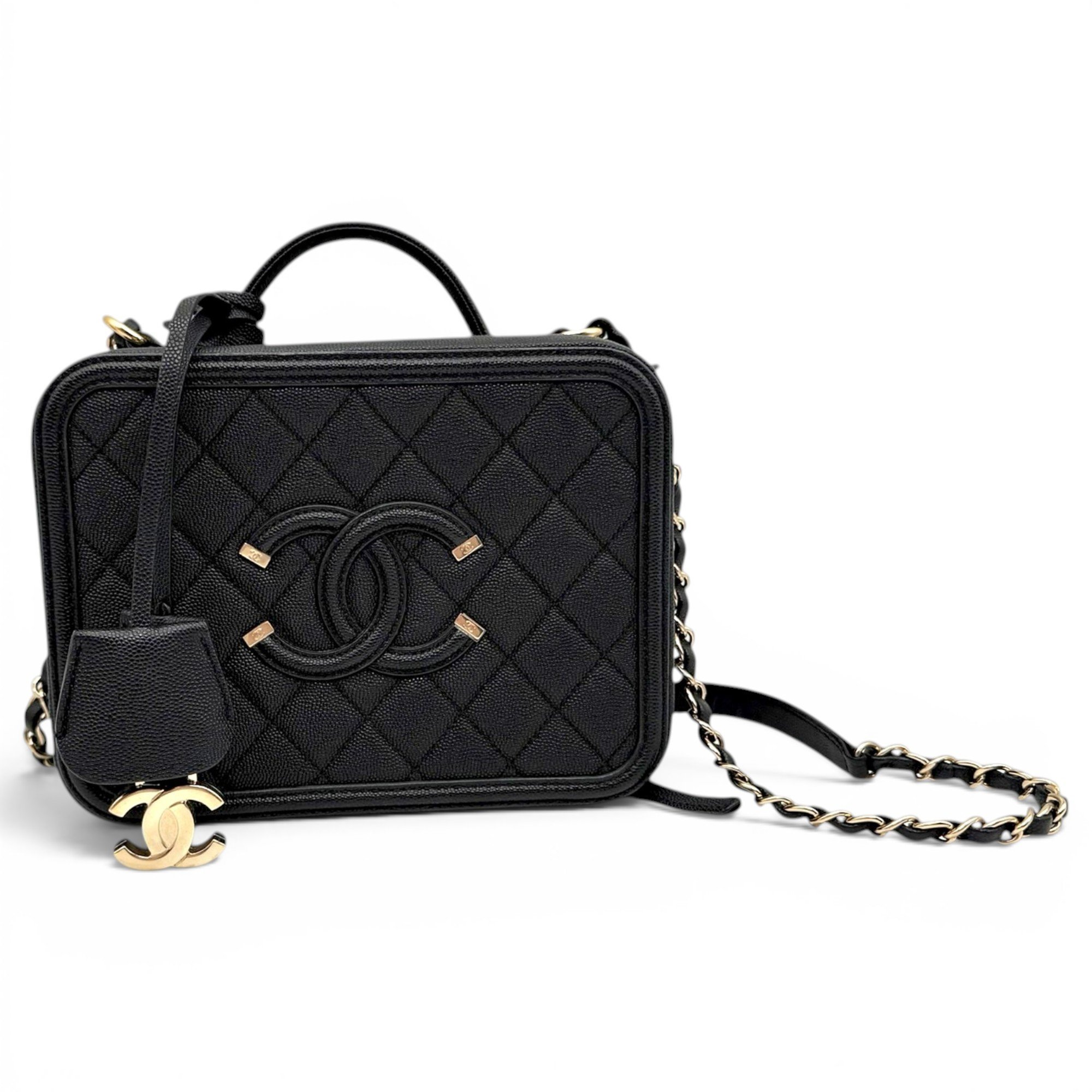 Vanity leather handbag