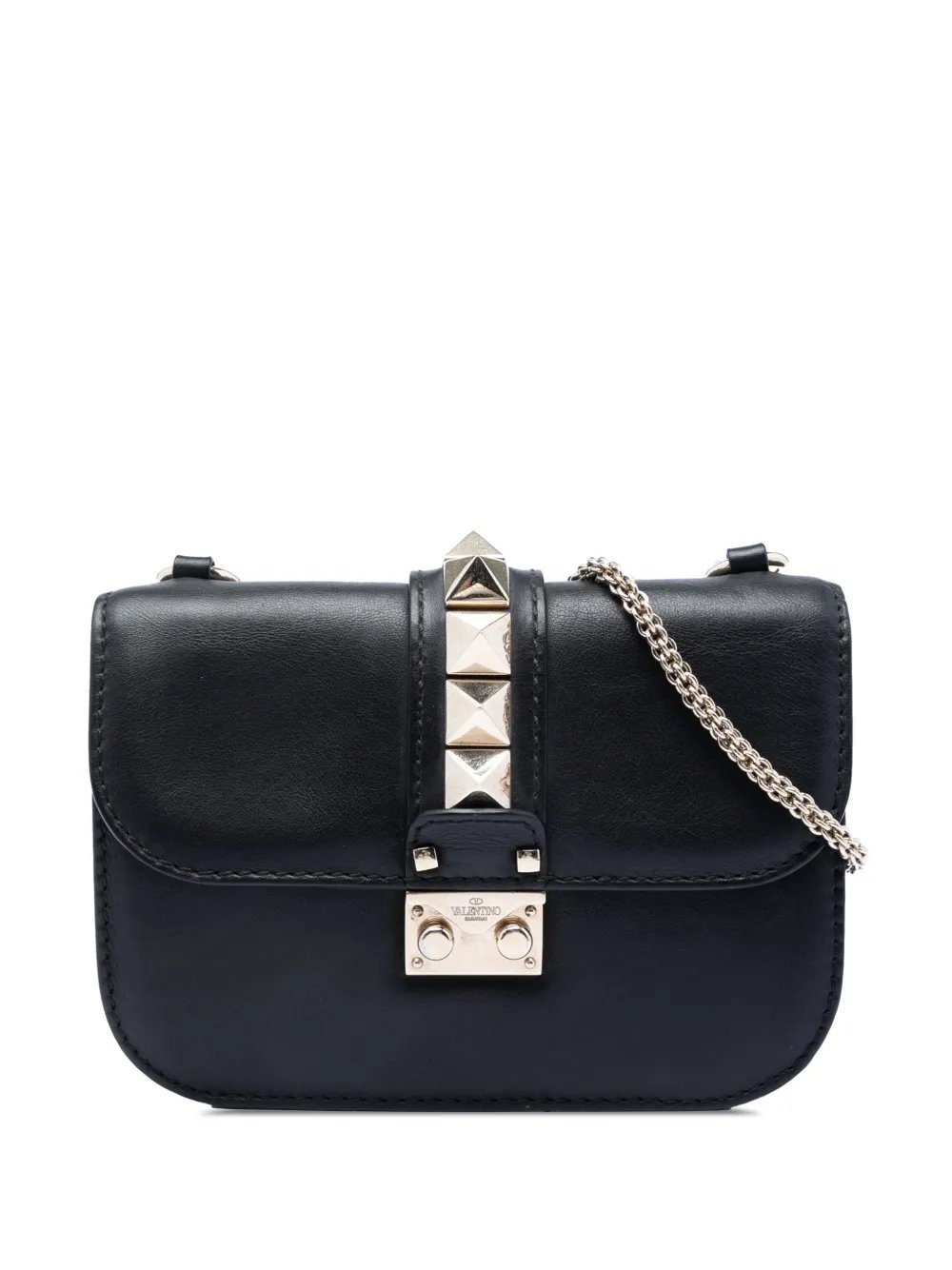 2000-2017 Small Leather Rockstud Glam Lock crossbody bag
