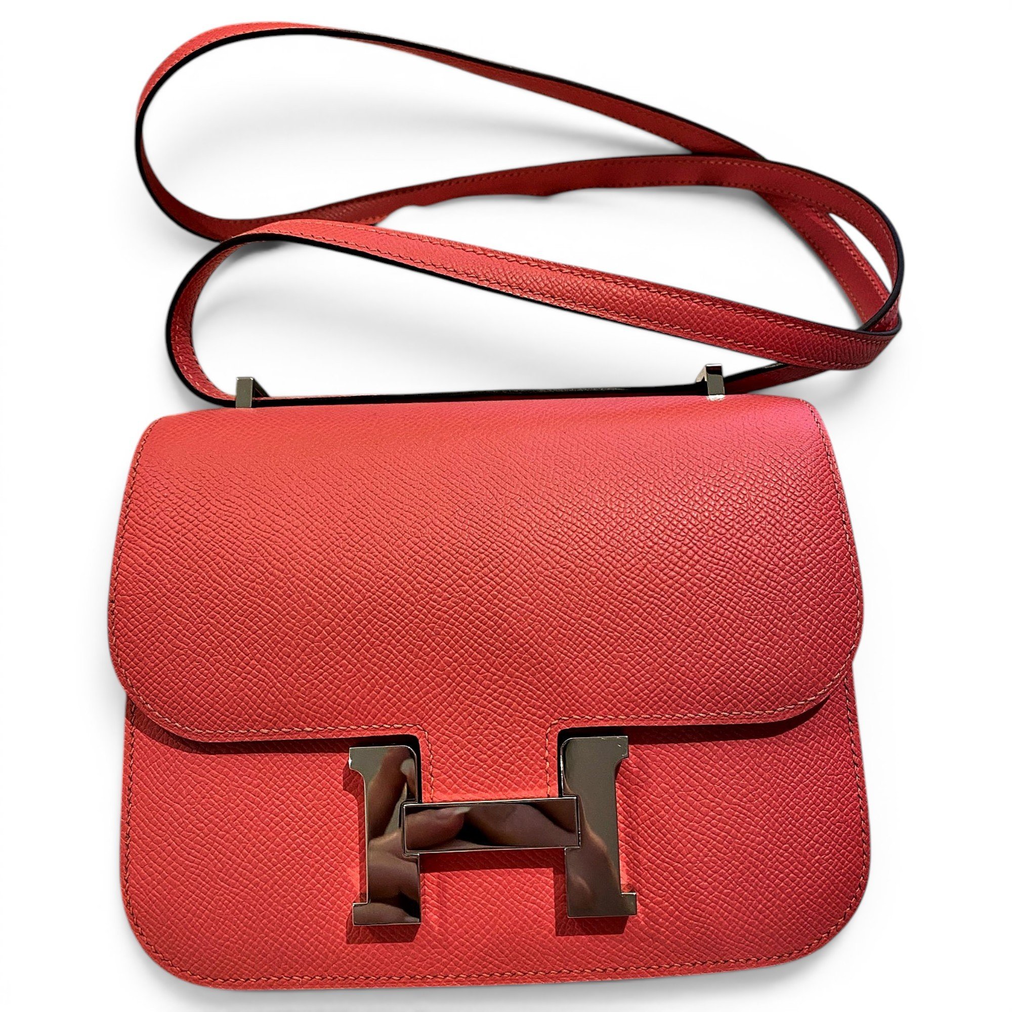 Hermes Constance 18 Handbag Rose Azalee Epsom Leather