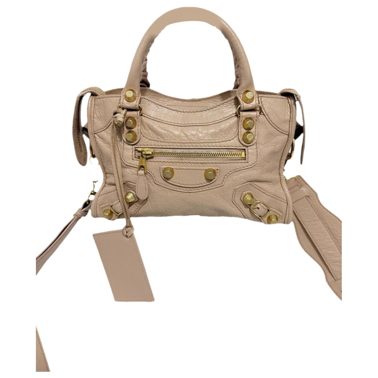 City leather handbag