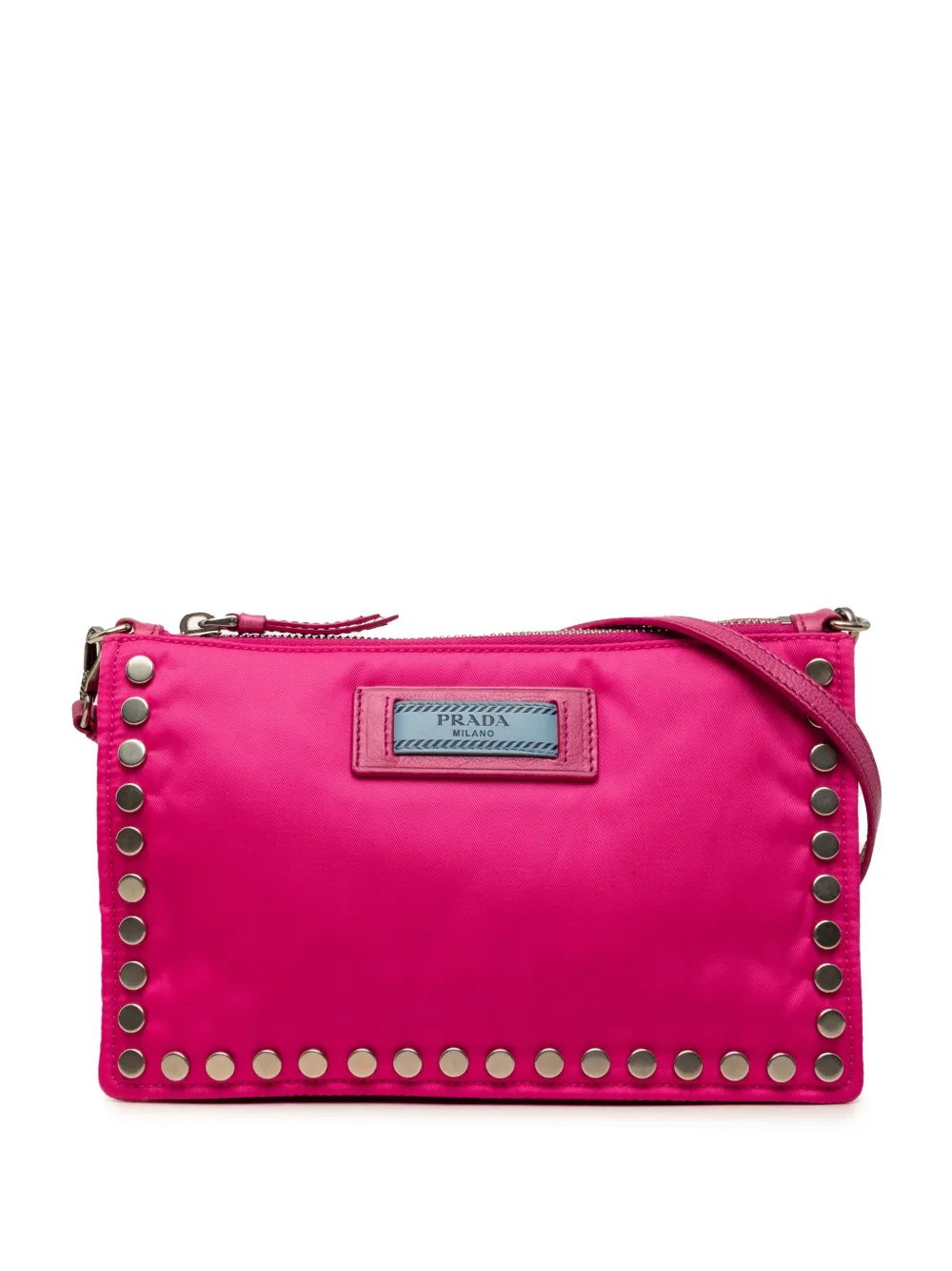 Prada 2017 Tessuto Studded Etiquette shoulder bag