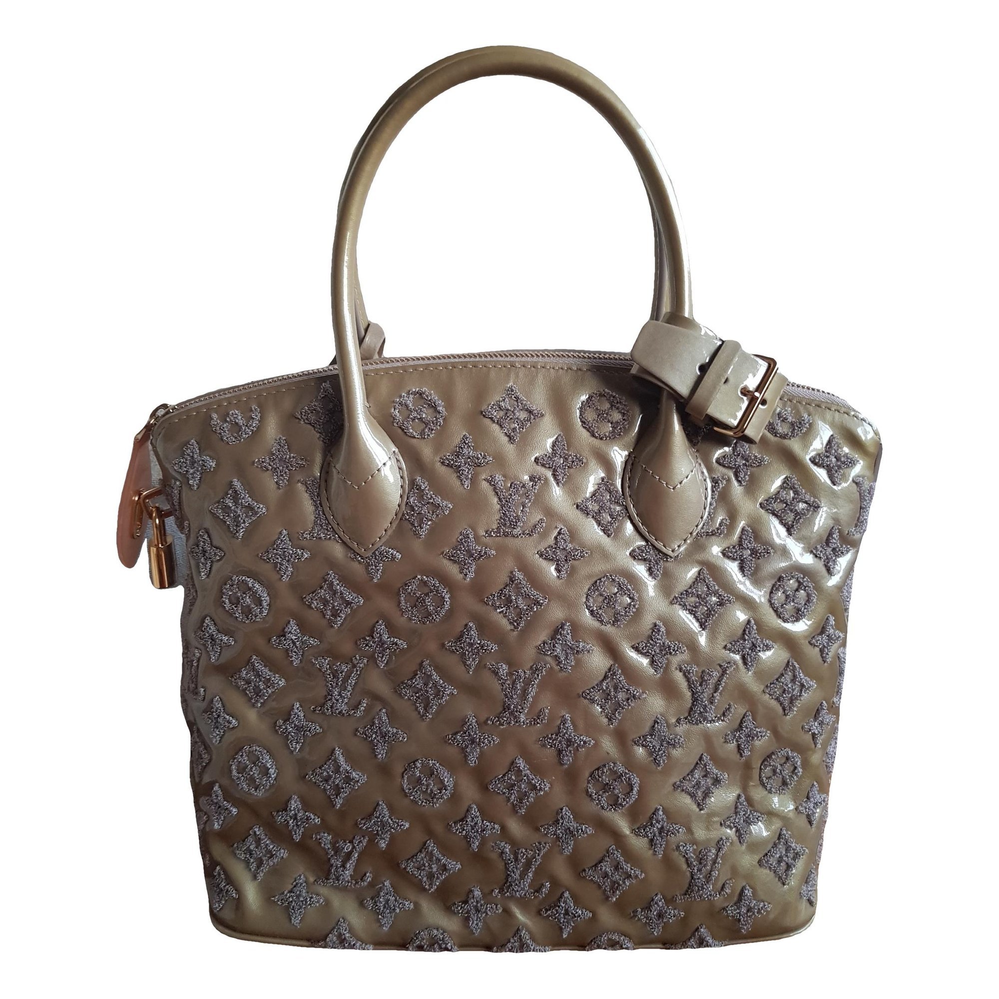 Lockit patent leather tote